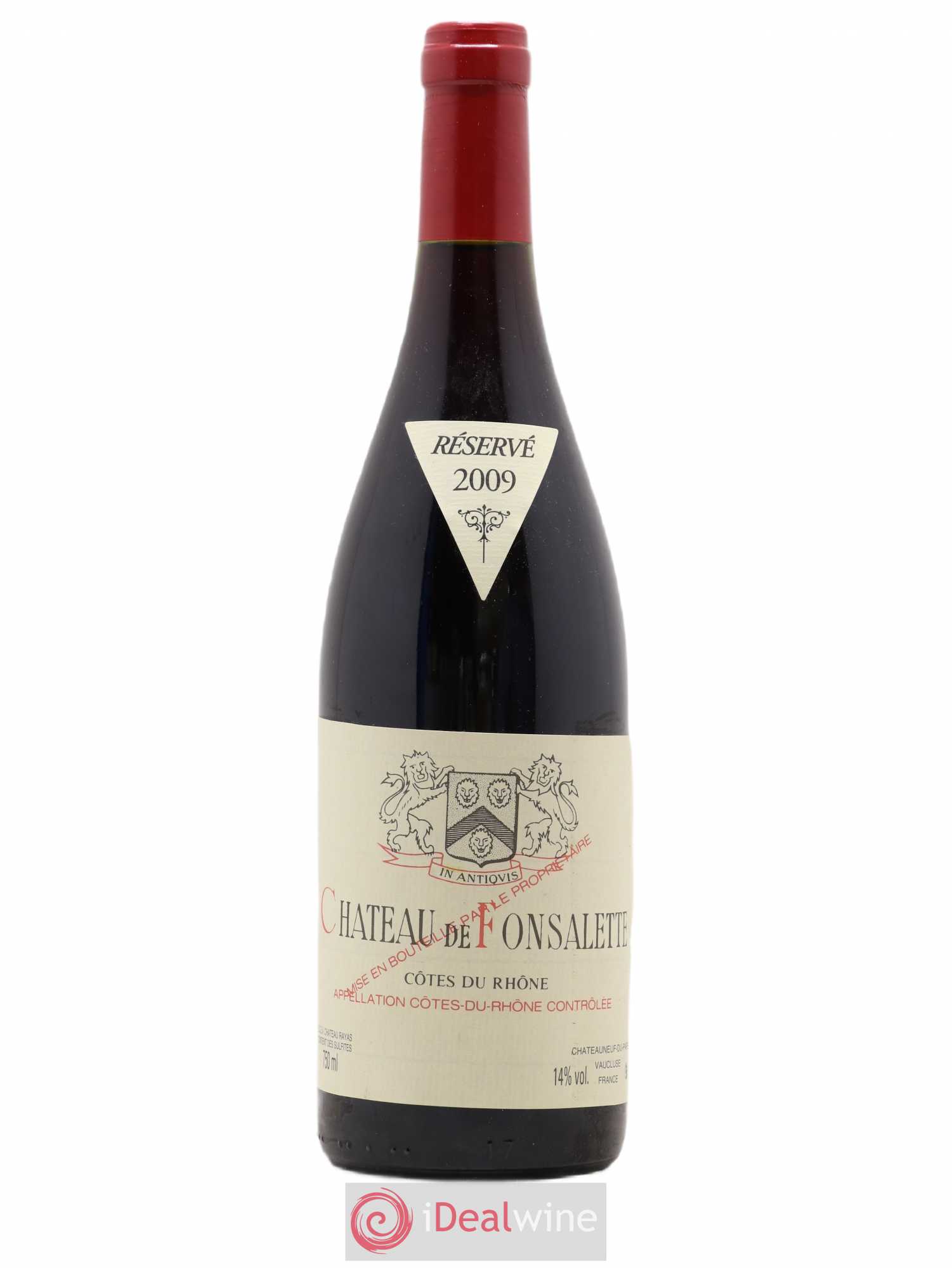 Côtes-du-Rhône Château de Fonsalette Emmanuel Reynaud 2009 - Lot de 1 bouteille - 0