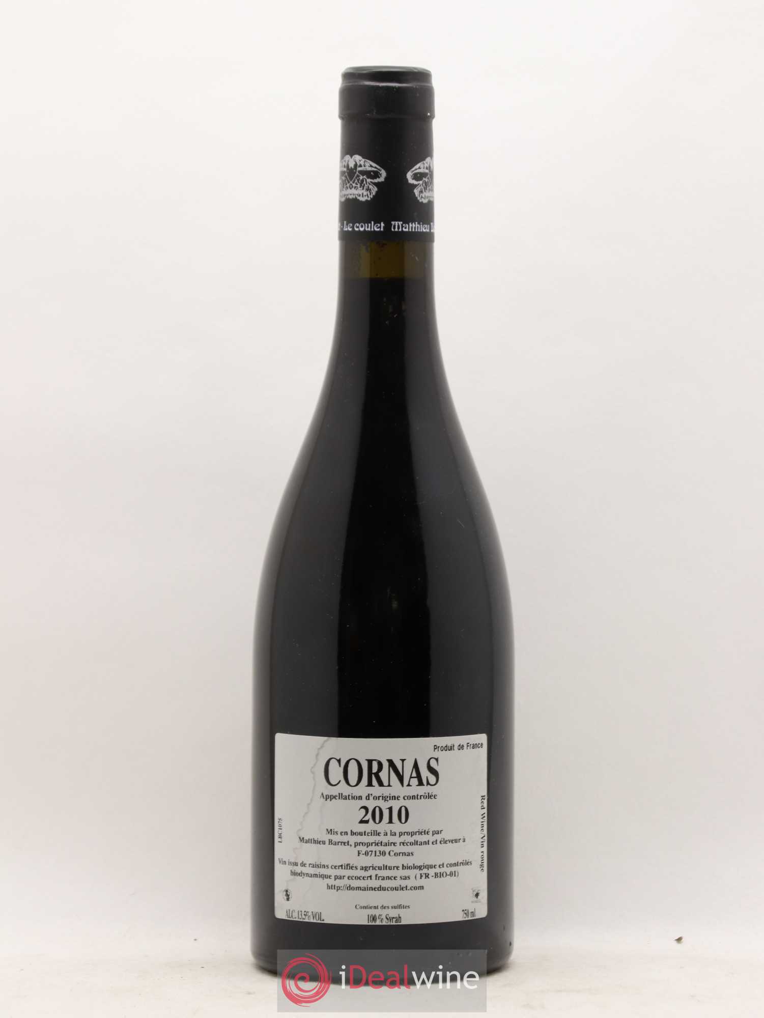 Cornas Brise Cailloux Coulet (Domaine du) - Matthieu Barret 2010 - Lot de 1 bouteille - 1