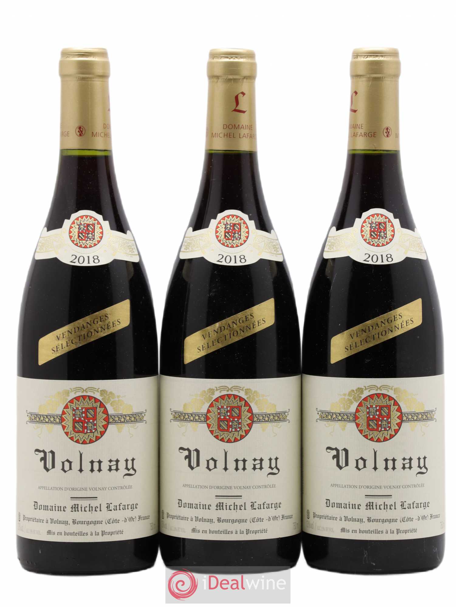 Volnay Vendanges sélectionnées Lafarge (Domaine) 2018 - Lot de 3 bouteilles - 0