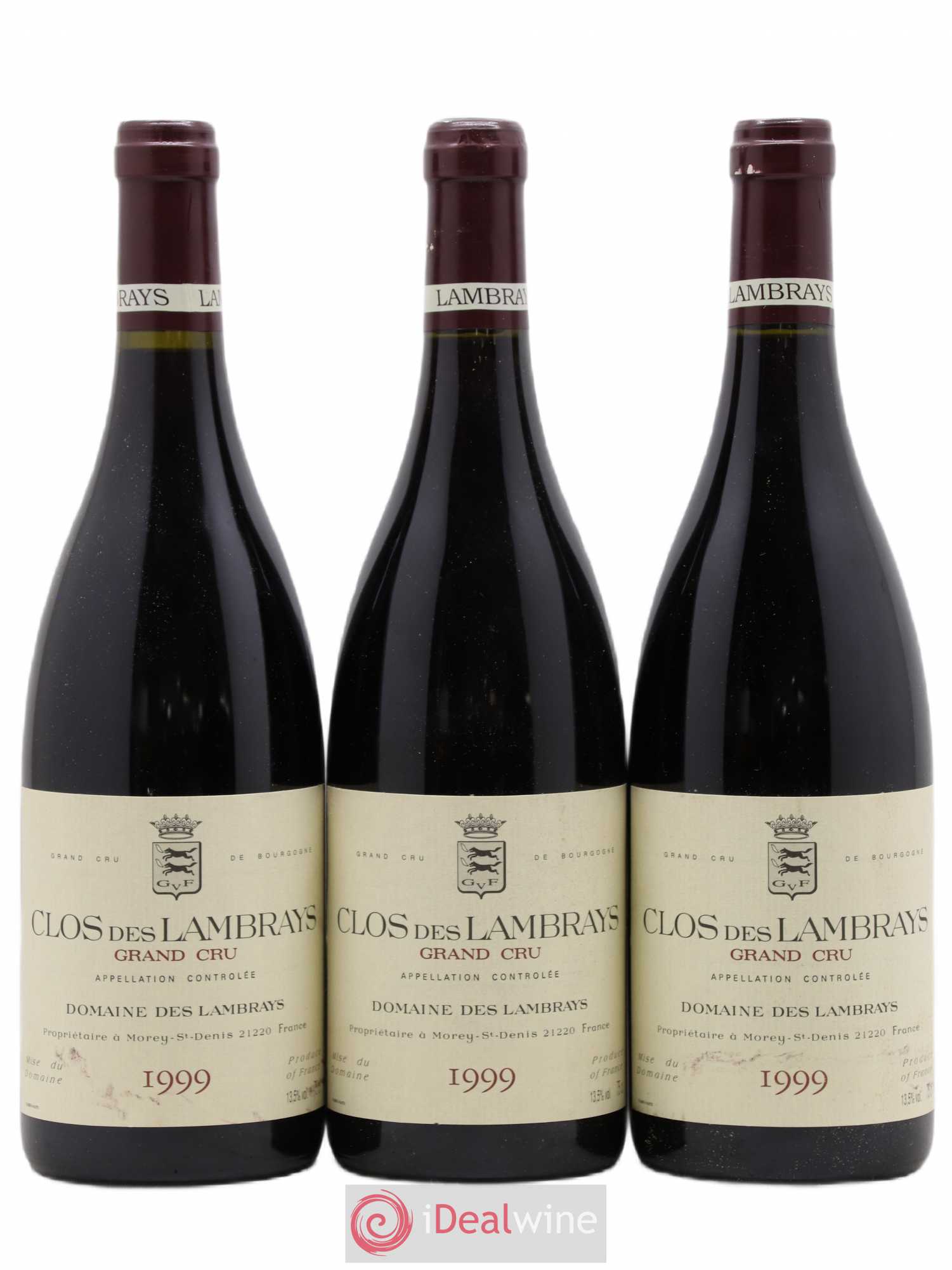 Morey-Saint-Denis Domaine des Lambrays 1999 - Lot de 3 bouteilles - 0
