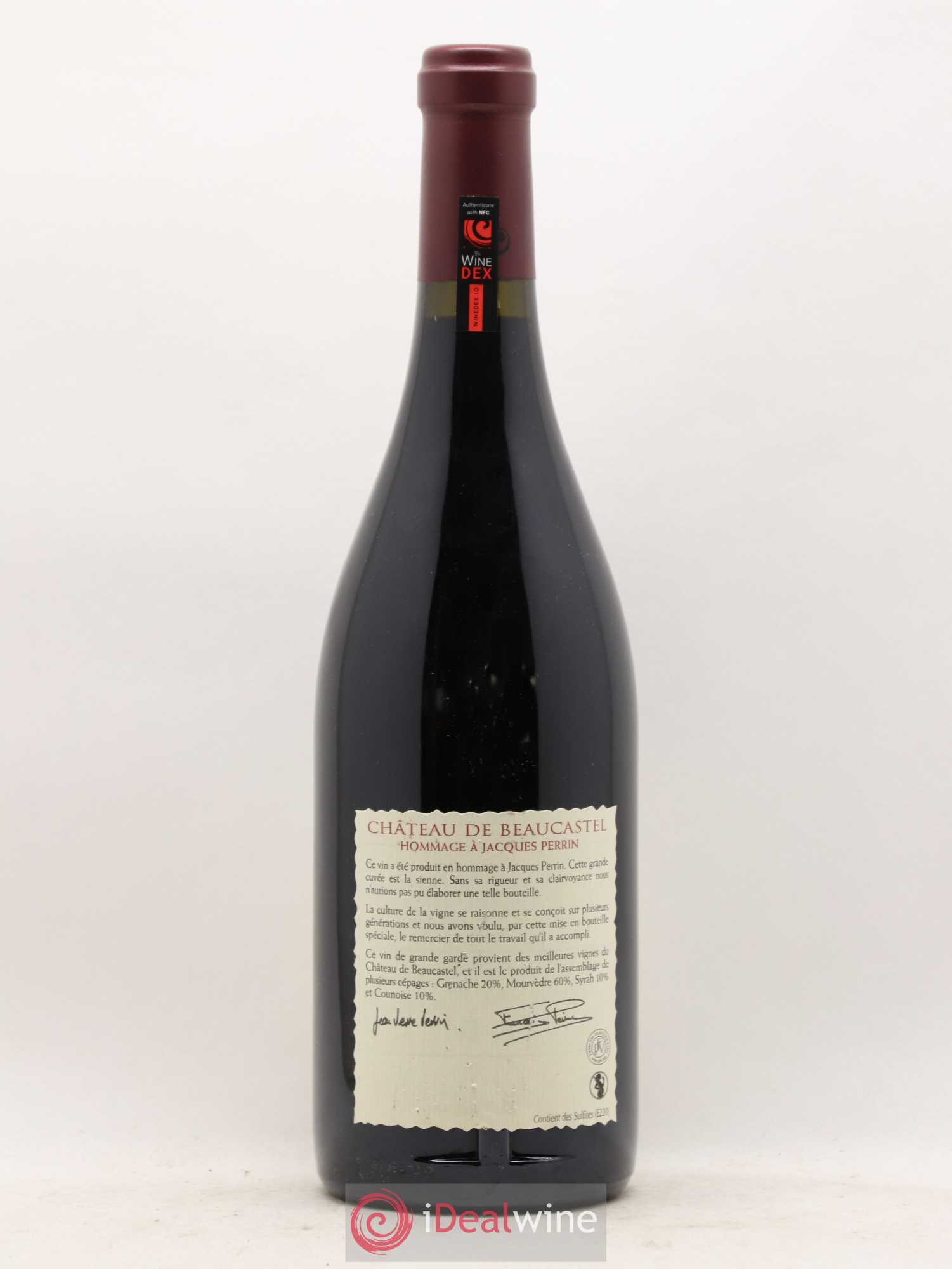 Châteauneuf-du-Pape Château de Beaucastel Hommage à Jacques Perrin Famille Perrin 2005 - Lot de 1 bouteille - 1