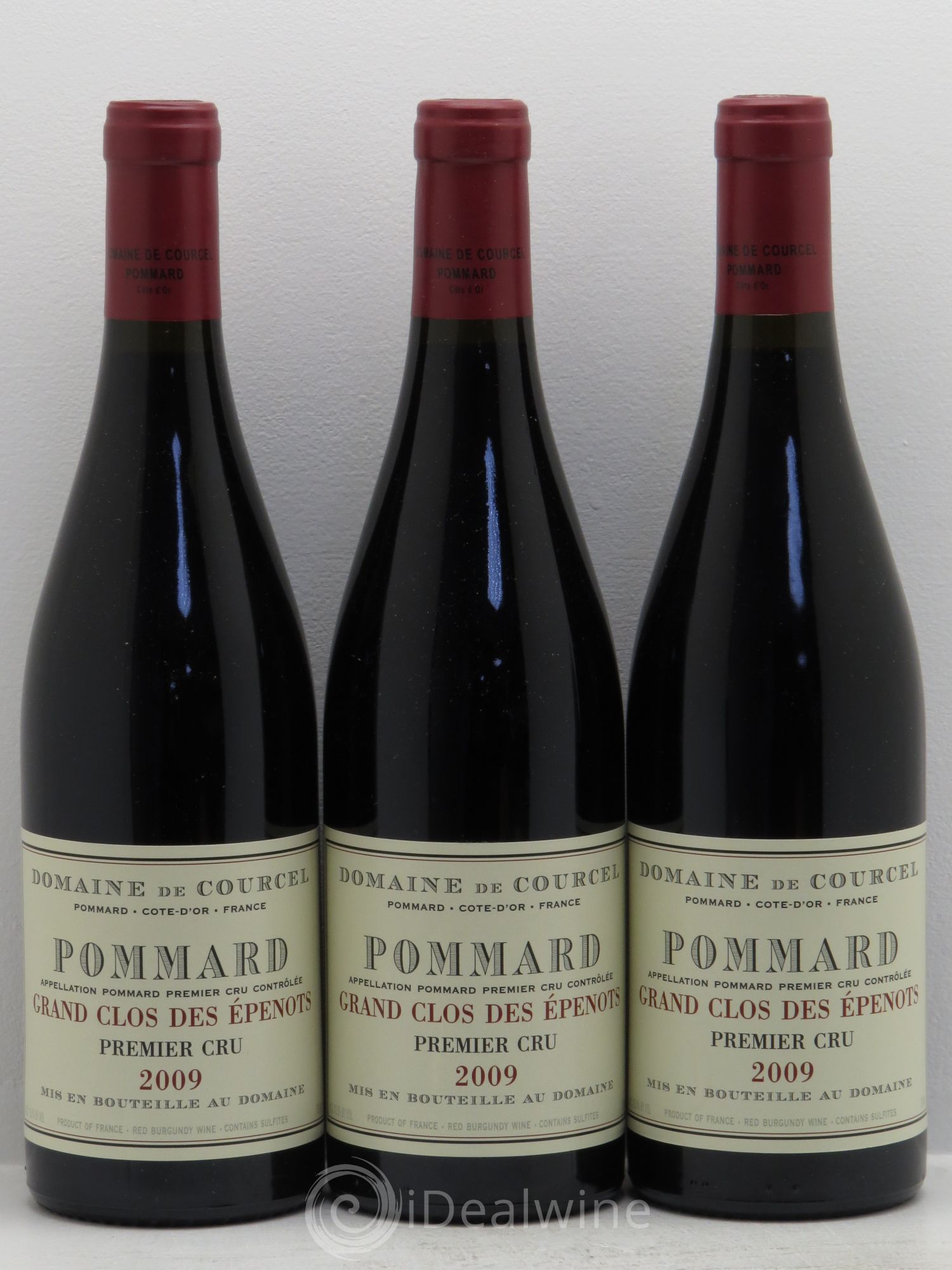Pommard 1er Cru Grand Clos des Epenots de Courcel (Domaine) 2009 - Lot de 3 bouteilles - 0
