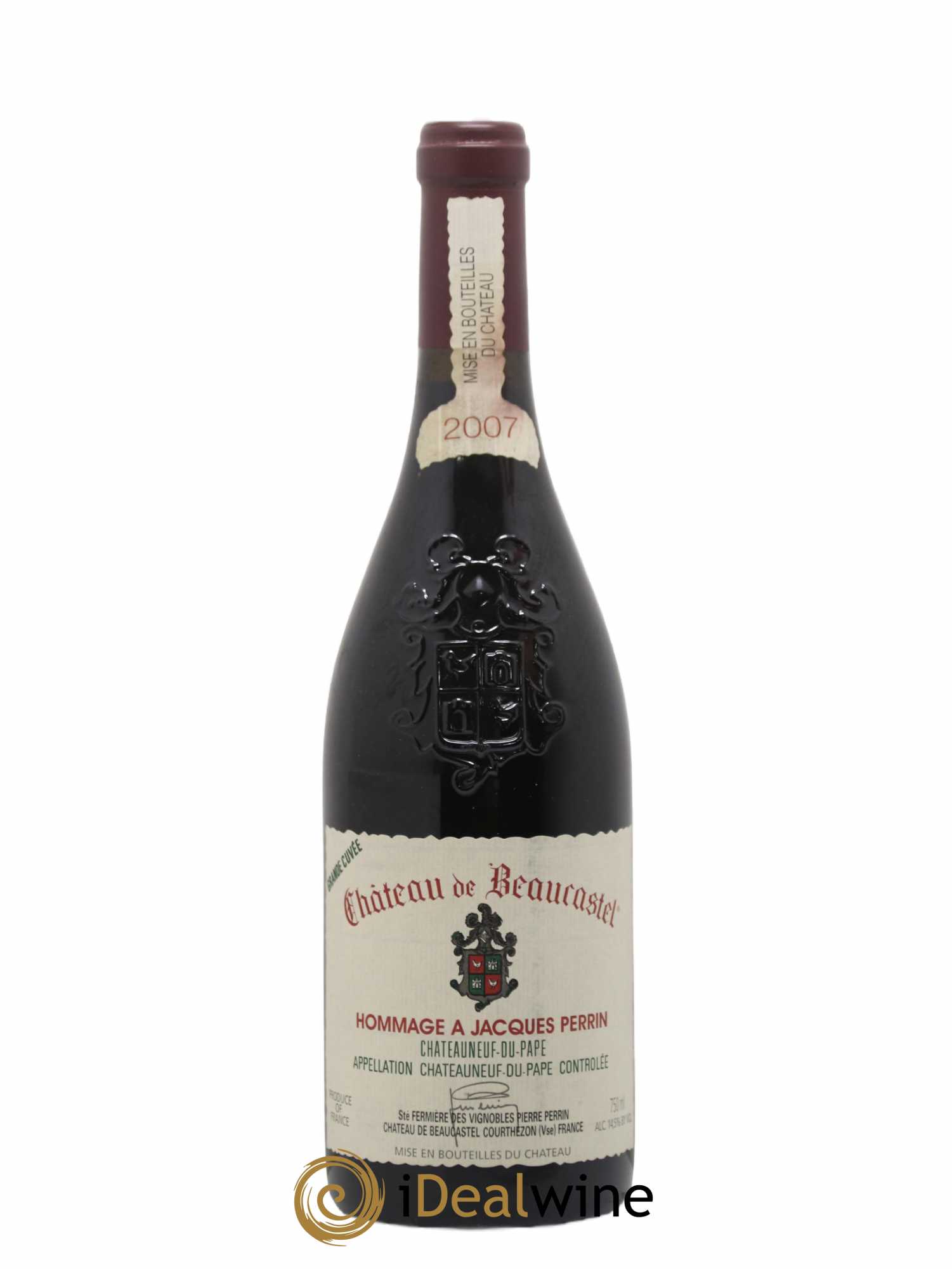 Châteauneuf-du-Pape Château de Beaucastel Hommage à Jacques Perrin Famille Perrin 2007 - Lot de 1 bouteille - 0