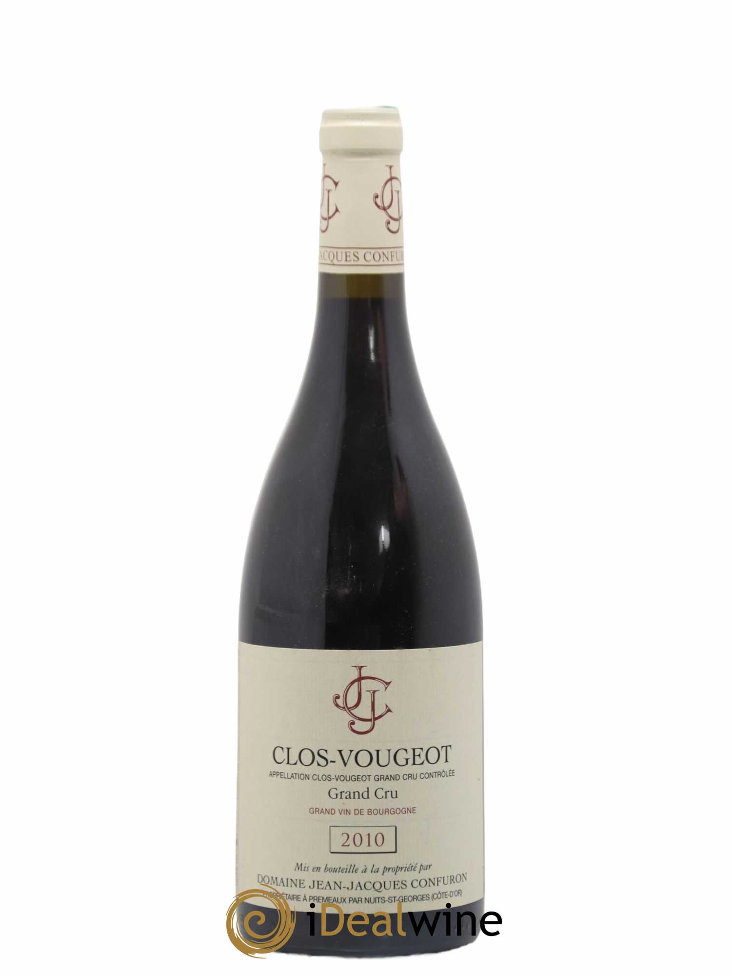 Clos de Vougeot Grand Cru Jean-Jacques Confuron 2010 - Lot de 1 bouteille - 0
