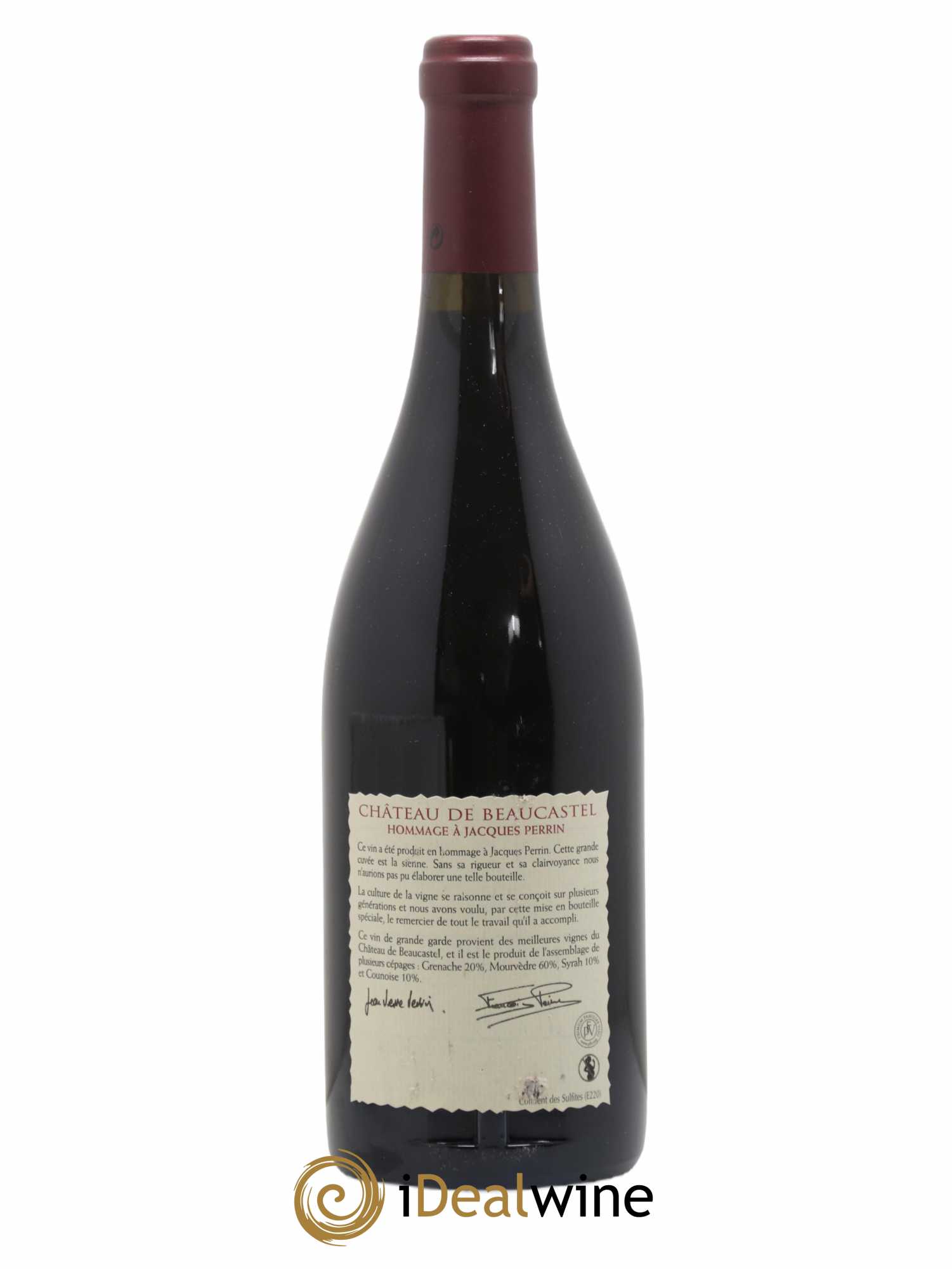 Châteauneuf-du-Pape Château de Beaucastel Hommage à Jacques Perrin Famille Perrin 2005 - Lot de 1 bouteille - 1