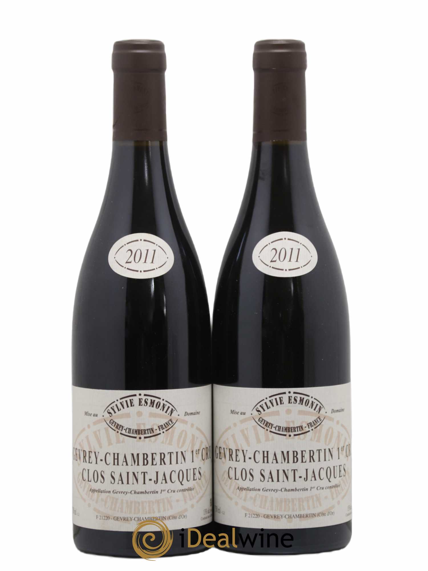 Gevrey-Chambertin 1er Cru Clos Saint Jacques Sylvie Esmonin 2011 - Lot de 2 bouteilles - 0
