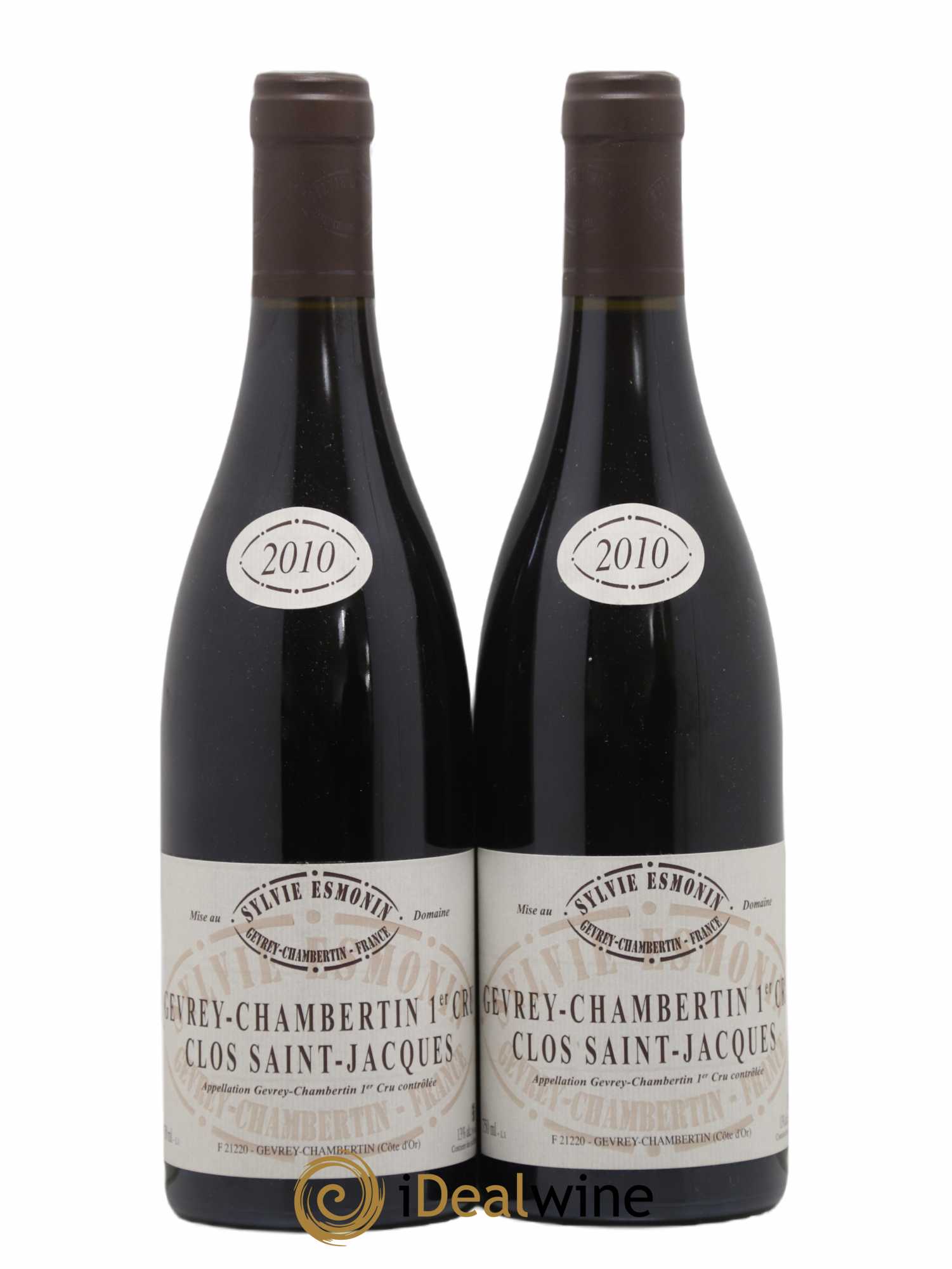 Gevrey-Chambertin 1er Cru Clos Saint Jacques Sylvie Esmonin 2010 - Lot de 2 bouteilles - 0