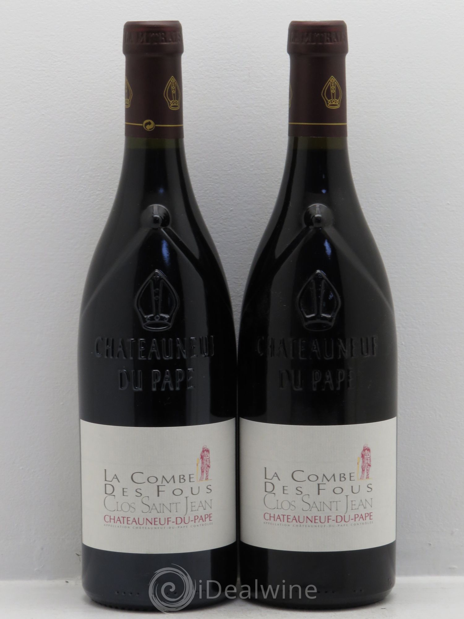 Châteauneuf-du-Pape Clos Saint-Jean La Combe des Fous Pascal et Vincent Maurel 2010 - Lot de 2 bouteilles - 0