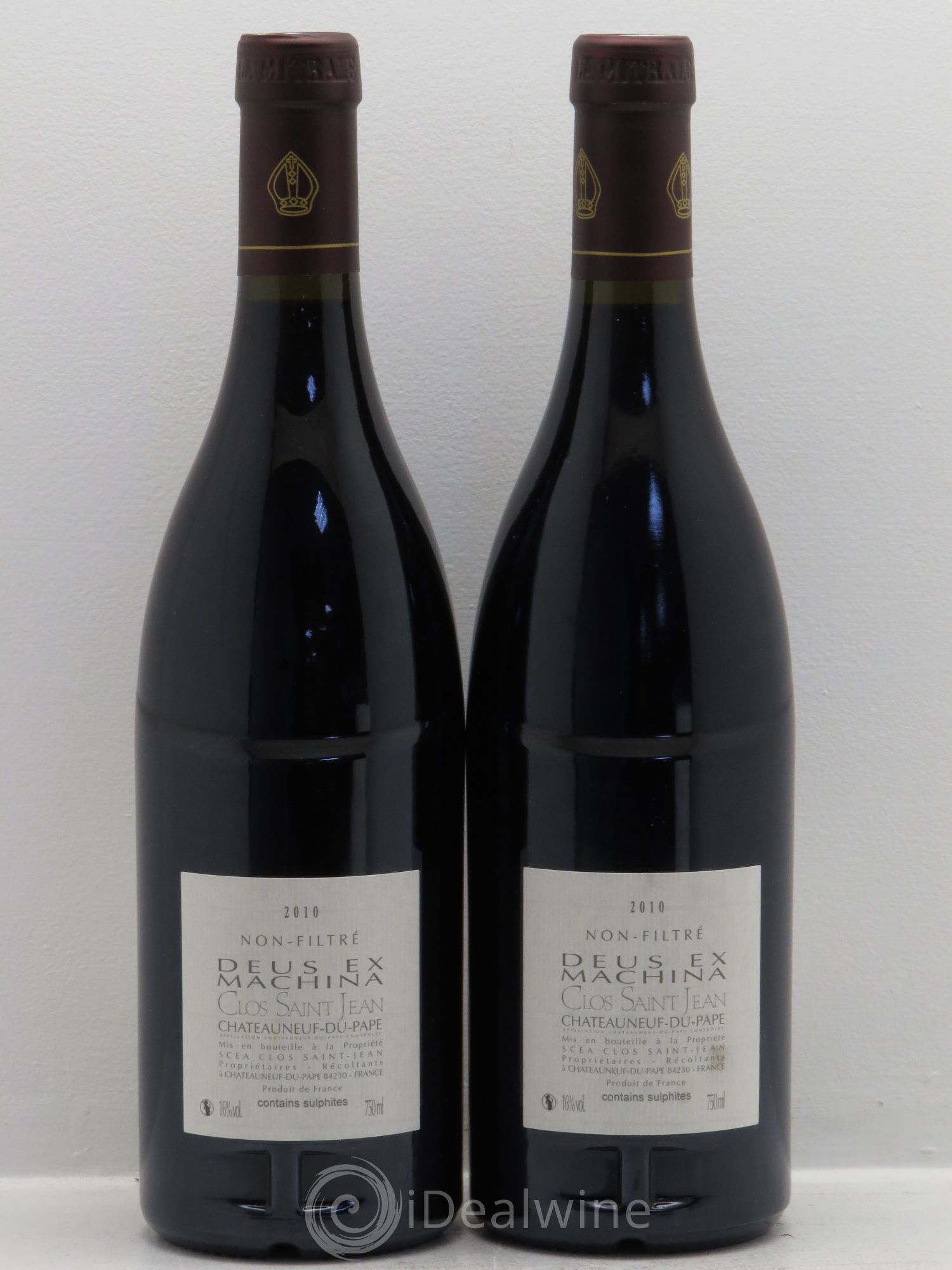 Châteauneuf-du-Pape Clos Saint-Jean Deus Ex Machina Pascal et Vincent Maurel 2010 - Lot de 2 bouteilles - 1
