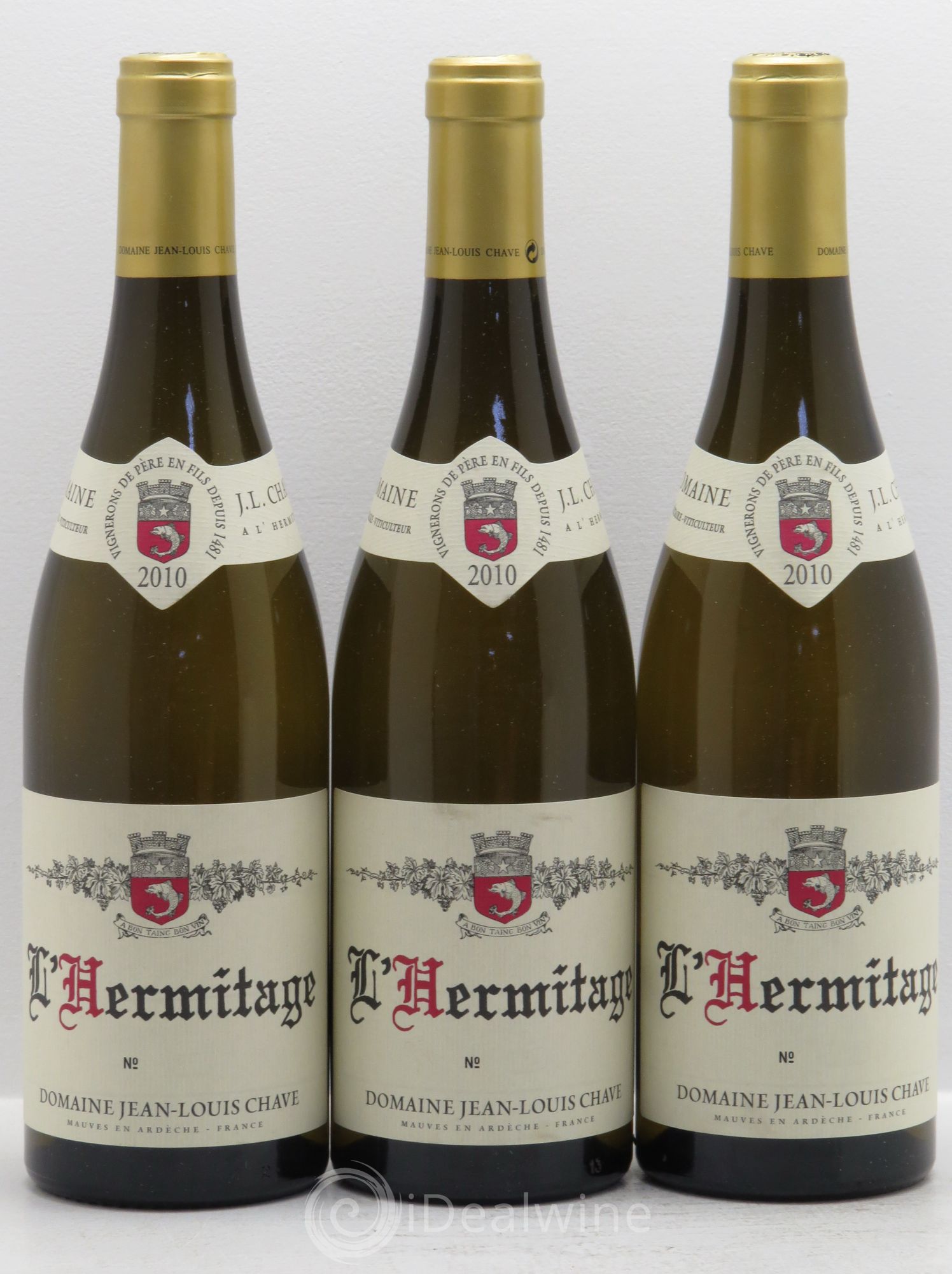 Hermitage Jean-Louis Chave 2010 - Lot de 3 bouteilles - 0