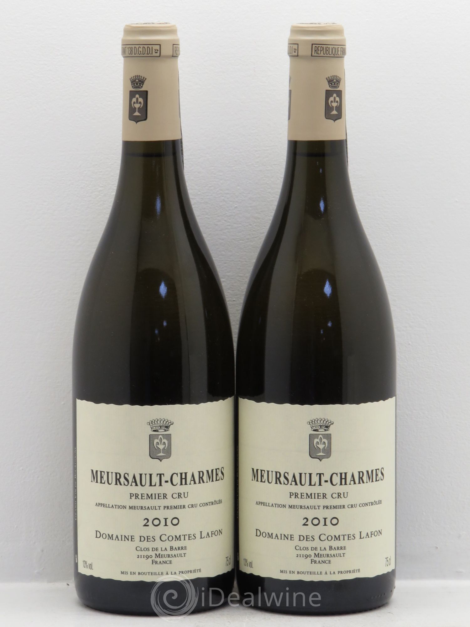 Meursault 1er Cru Charmes Comtes Lafon (Domaine des) 2010 - Lot de 2 bouteilles - 0