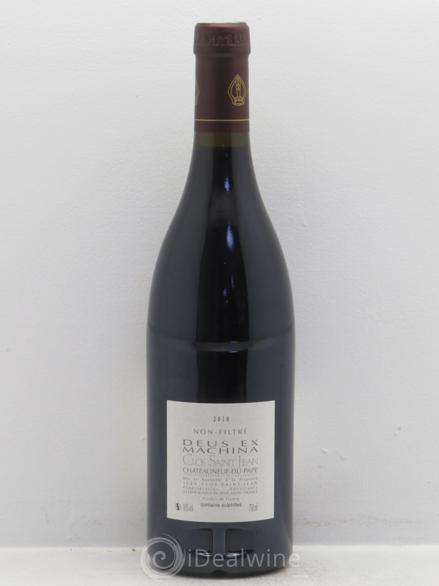Châteauneuf-du-Pape Clos Saint-Jean Deus Ex Machina Pascal et Vincent Maurel (sans prix de réserve) 2010 - Lot de 1 bouteille - 1