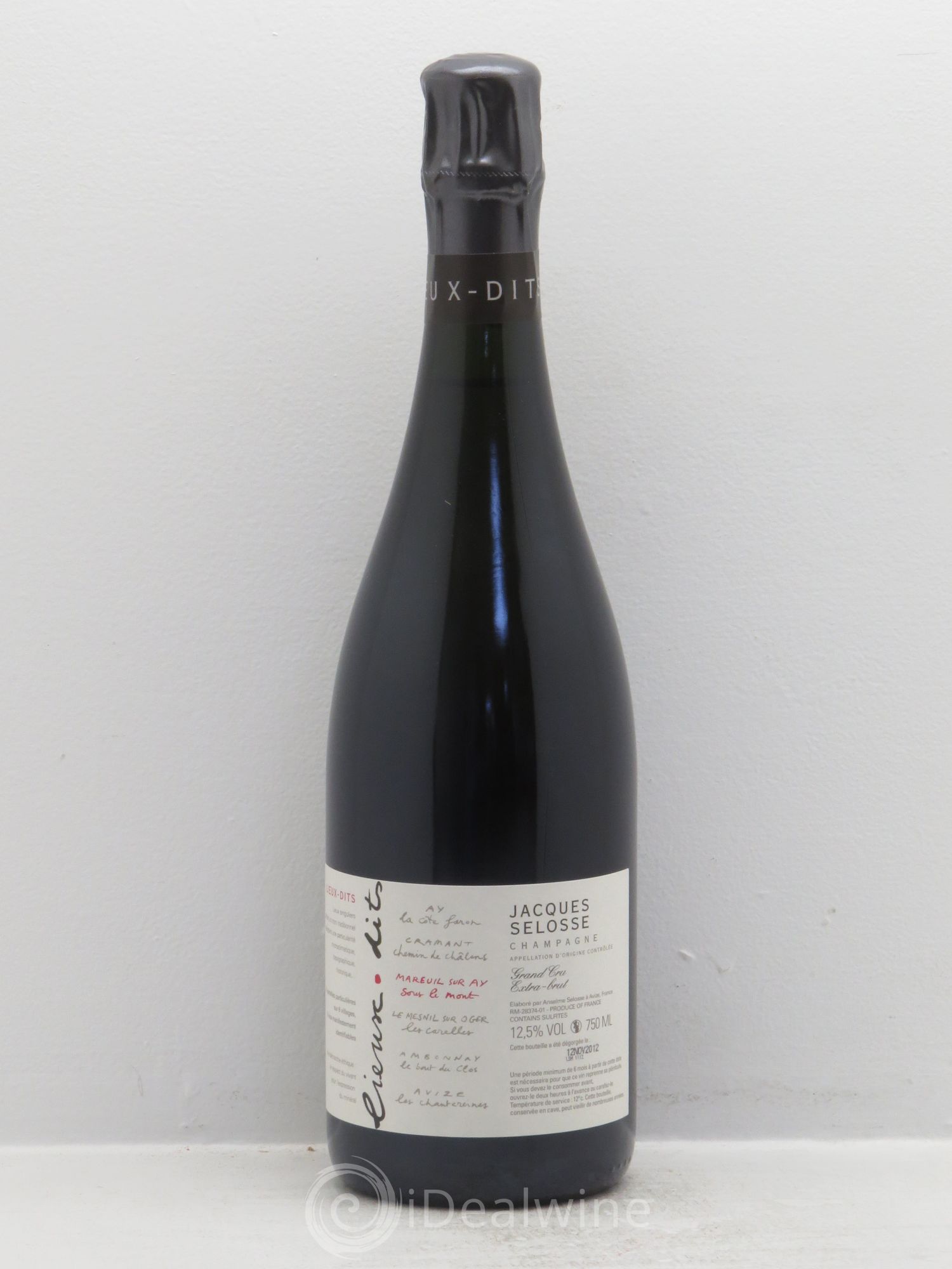 Mareuil sur Ay Sous le Mont Extra-Brut Jacques Selosse (sans prix de réserve) - Lot de 1 bouteille - 0