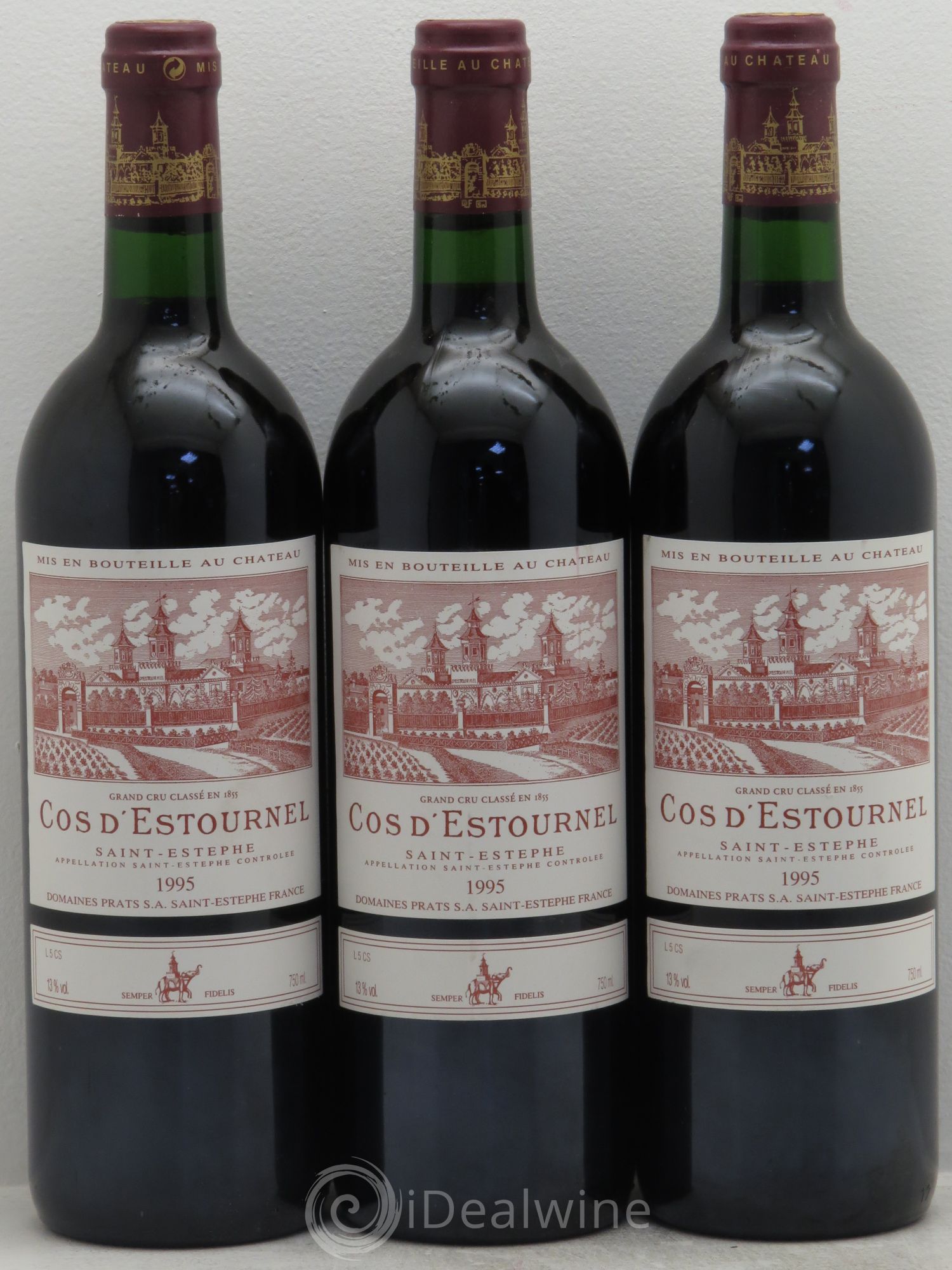 Cos d'Estournel 2ème Grand Cru Classé 1995 - Lot de 3 bouteilles - 0