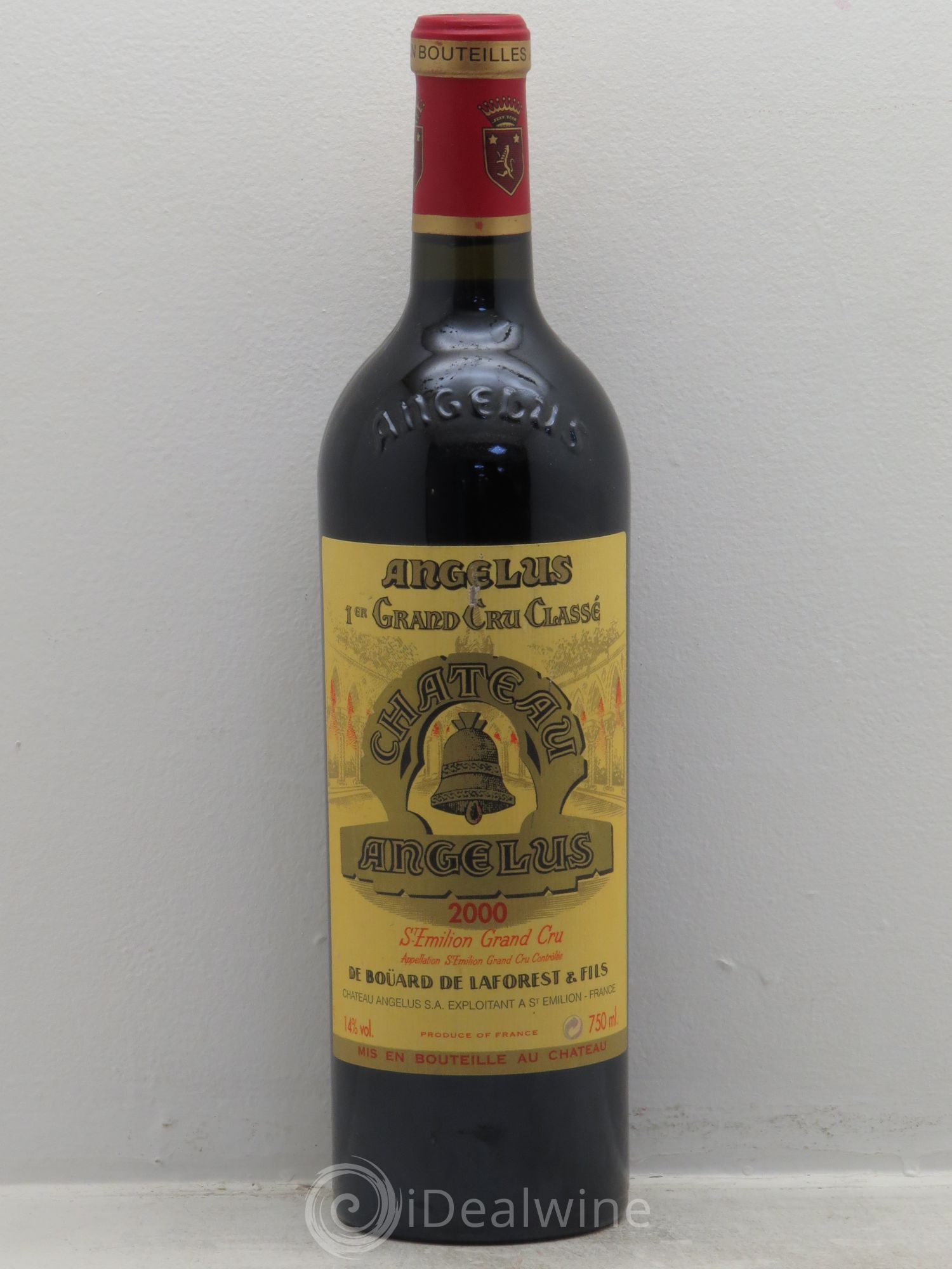 Château Angélus 1er Grand Cru Classé A 2000 - Lot de 1 bouteille - 0