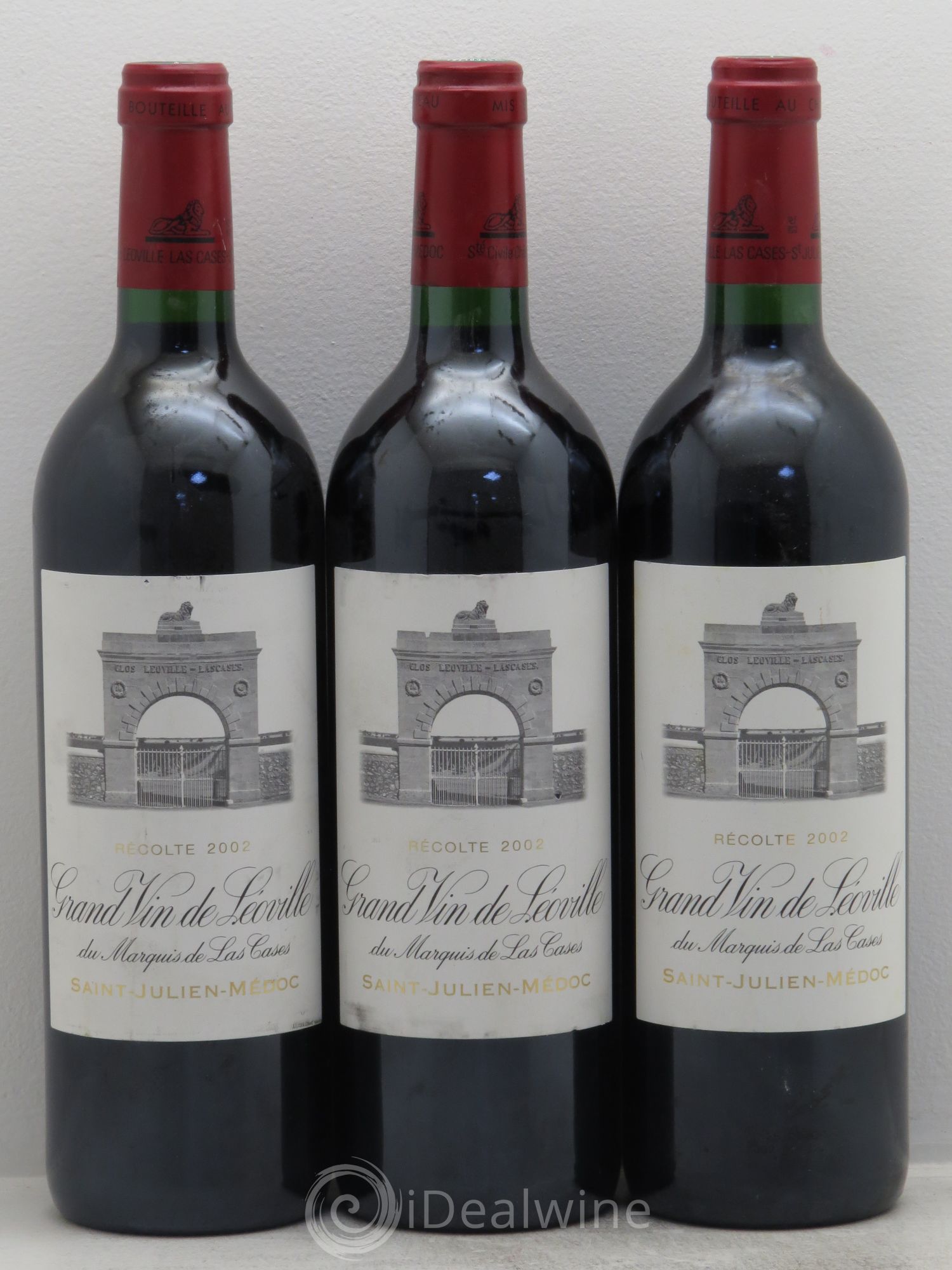Château Léoville Las Cases 2ème Grand Cru Classé 2002 - Lot de 3 bouteilles - 0