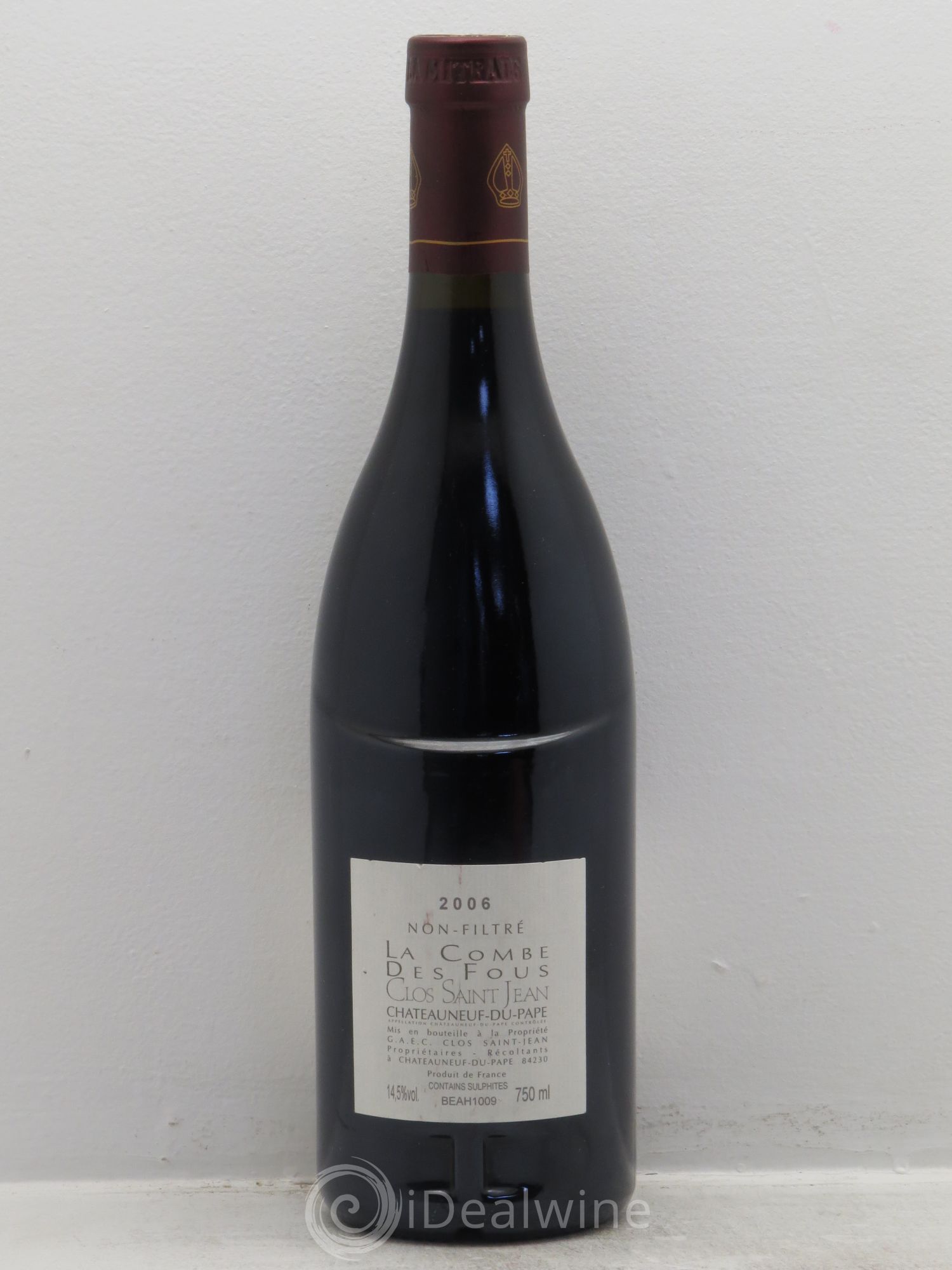 Châteauneuf-du-Pape Clos Saint-Jean La Combe des Fous Pascal et Vincent Maurel 2006 - Lot de 1 bouteille - 1
