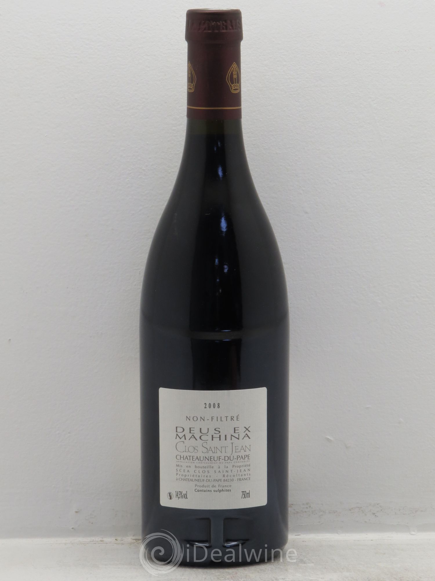 Châteauneuf-du-Pape Clos Saint-Jean Deus Ex Machina Pascal et Vincent Maurel 2008 - Lot de 1 bouteille - 1