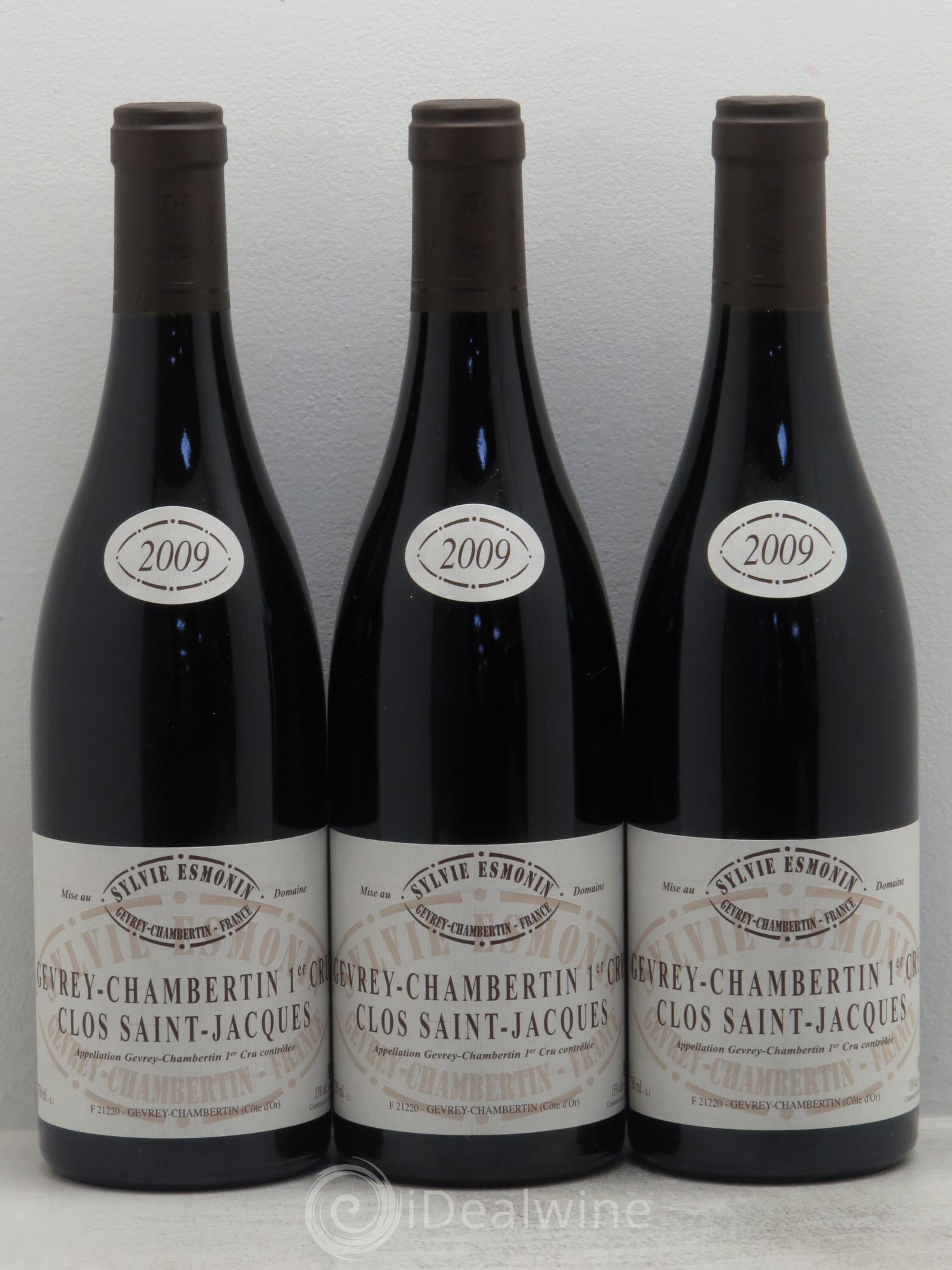 Gevrey-Chambertin 1er Cru Clos Saint Jacques Sylvie Esmonin 2009 - Lot de 3 bouteilles - 0