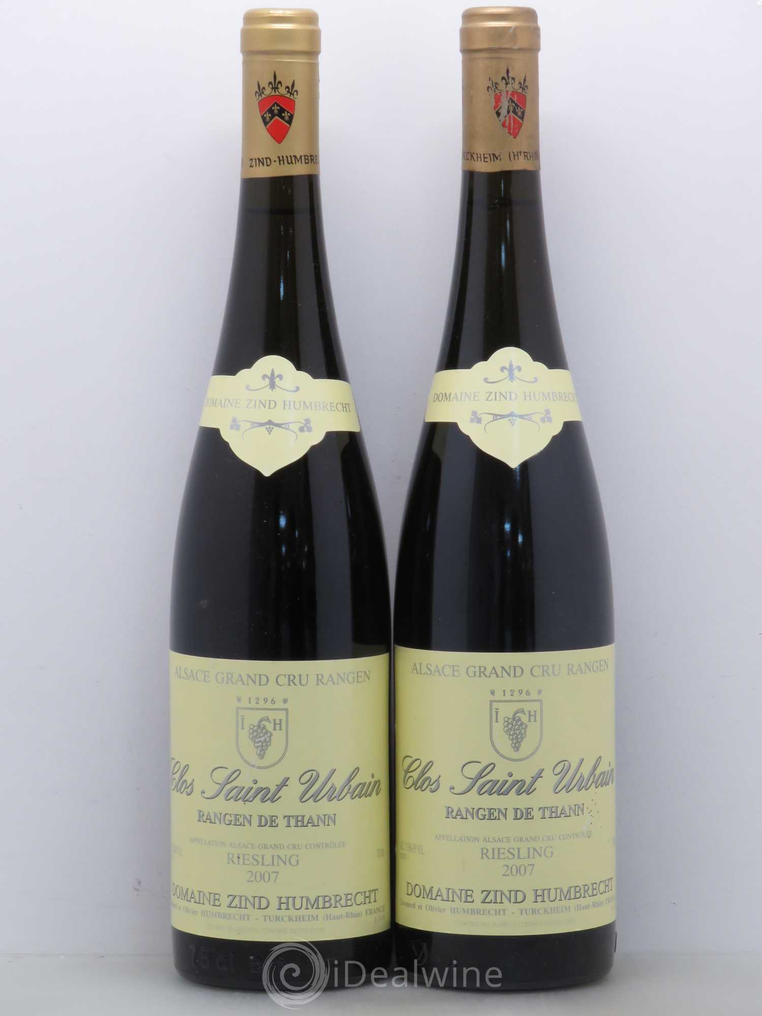 Alsace Riesling Grand Cru Rangen de Thann Clos Saint Urbain Zind-Humbrecht (Domaine) 2007 - Lot de 2 bouteilles - 0