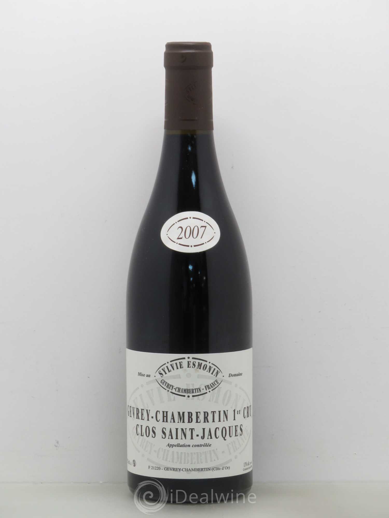 Gevrey-Chambertin 1er Cru Clos Saint Jacques Sylvie Esmonin 2007 - Lot de 1 bouteille - 0