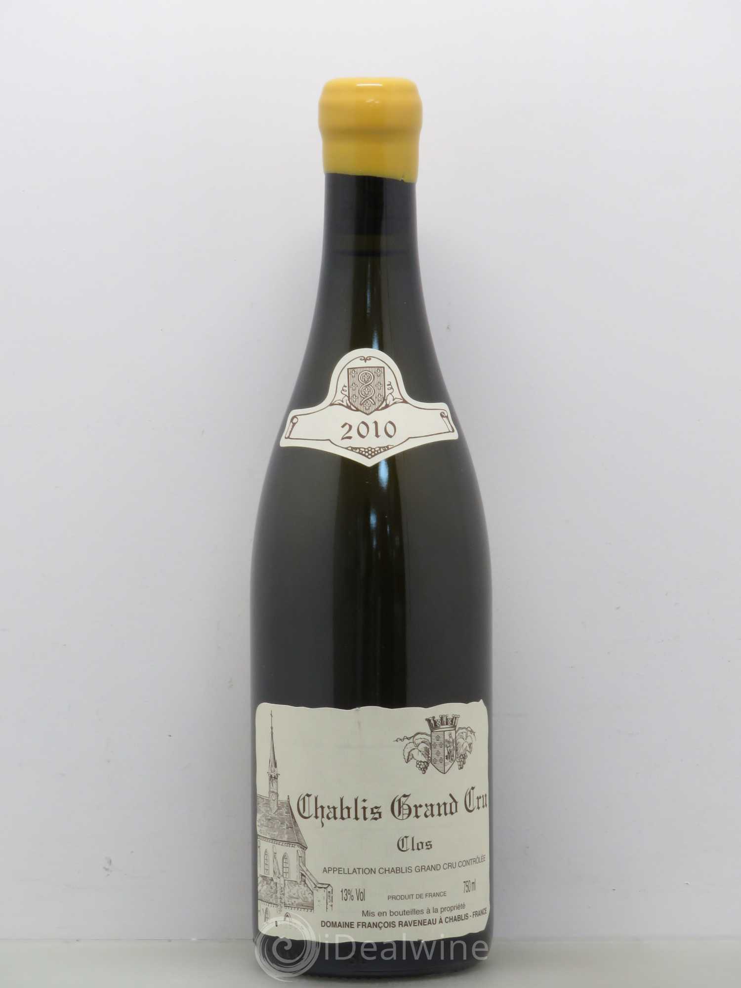 Chablis Grand Cru Clos Raveneau (Domaine) 2010 - Lot de 1 bouteille - 0