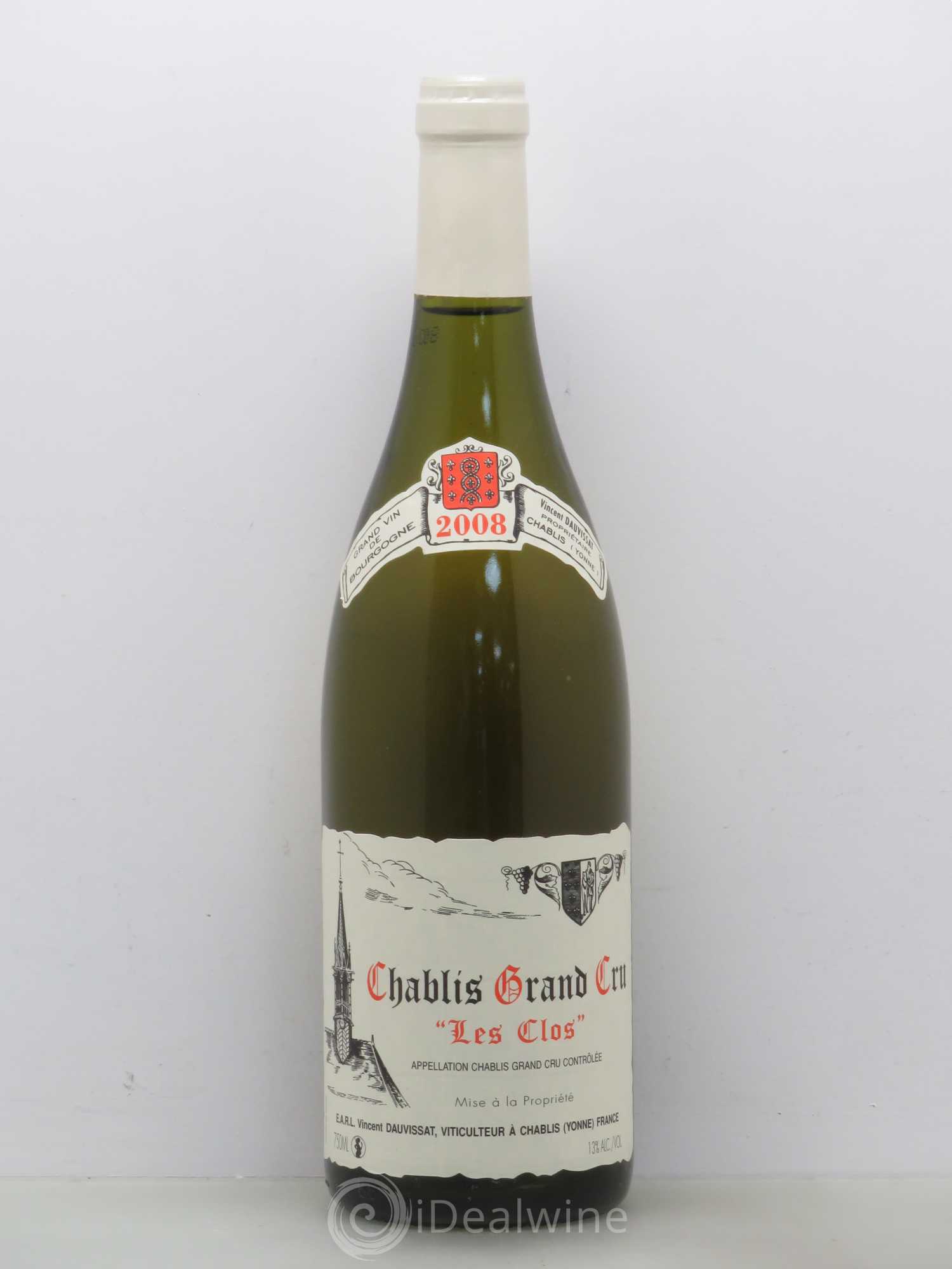 Chablis Grand Cru Les Clos Vincent Dauvissat (Domaine) 2008 - Lot de 1 bouteille - 0