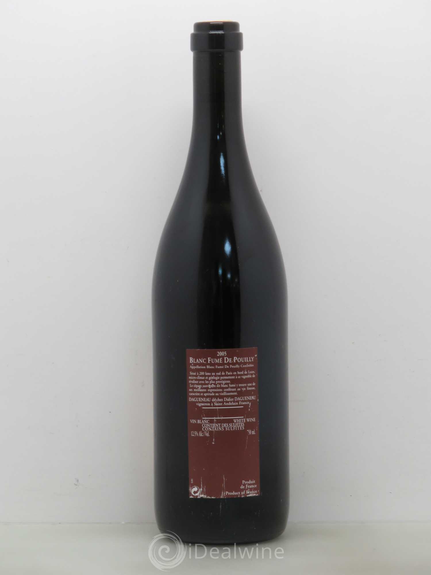 Vin de France (anciennement Pouilly-Fumé) Pur Sang Dagueneau (Domaine Didier - Louis-Benjamin) 2005 - Lot de 1 bouteille - 1