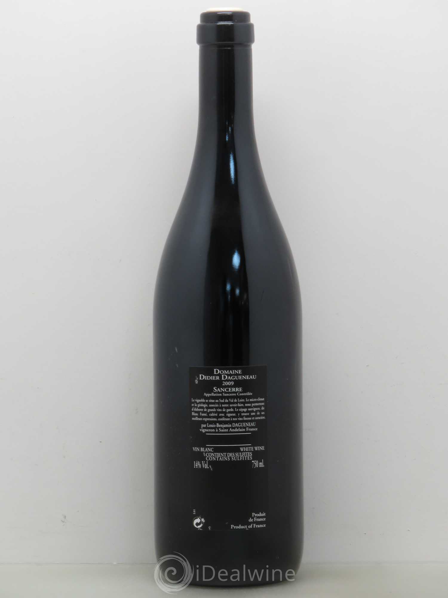 Sancerre Le Mont Damné Chavignol Dagueneau (Domaine Didier - Louis-Benjamin) 2009 - Lot de 1 bouteille - 1