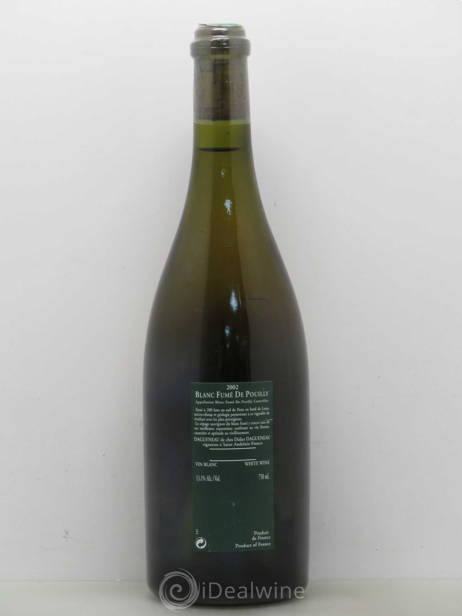 Vin de France (anciennement Pouilly-Fumé) Silex Dagueneau (Domaine Didier - Louis-Benjamin) 2002 - Lot de 1 bouteille - 1