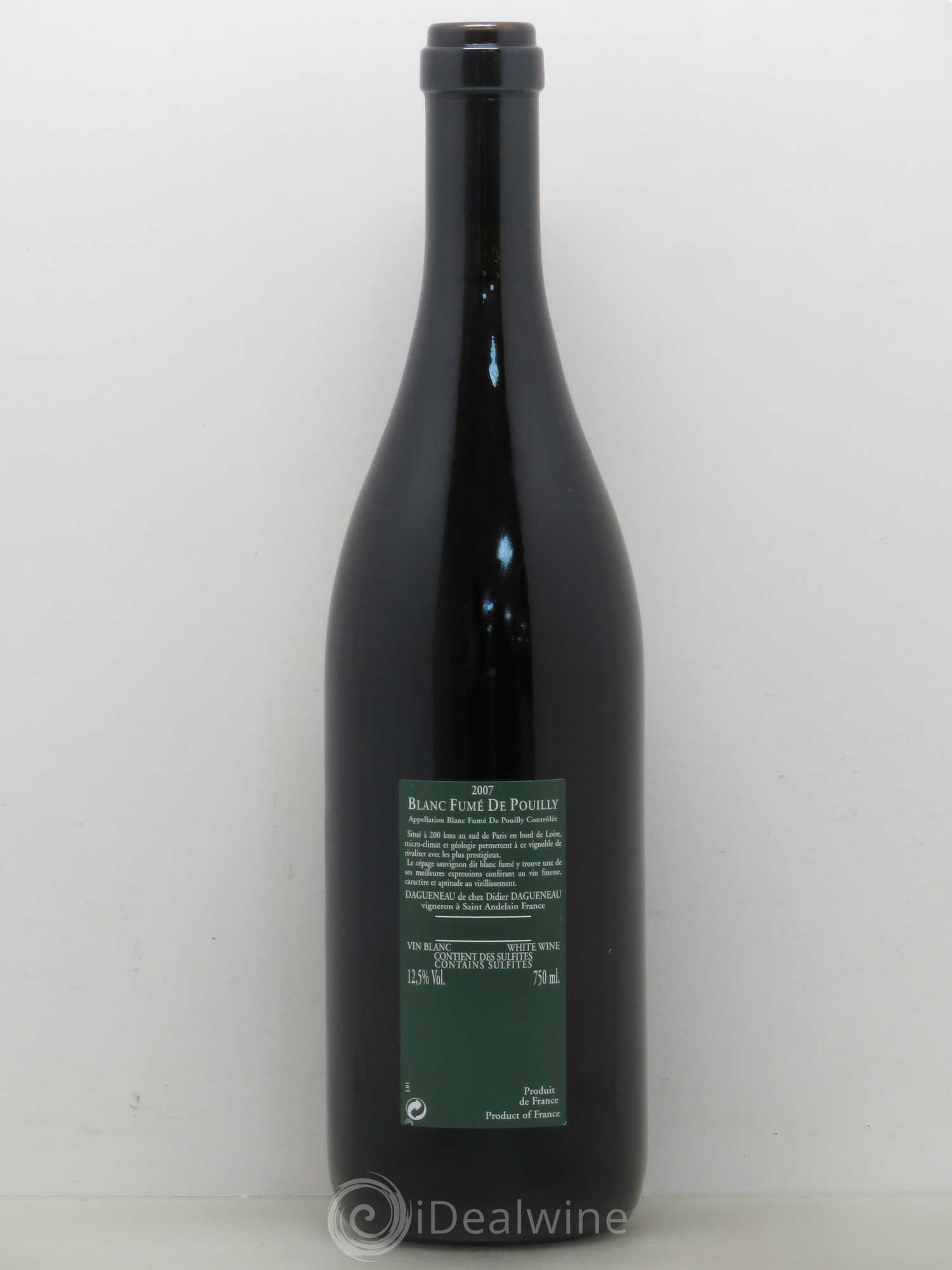 Vin de France (anciennement Pouilly-Fumé) Silex Dagueneau (Domaine Didier - Louis-Benjamin) 2007 - Lot de 1 bouteille - 1