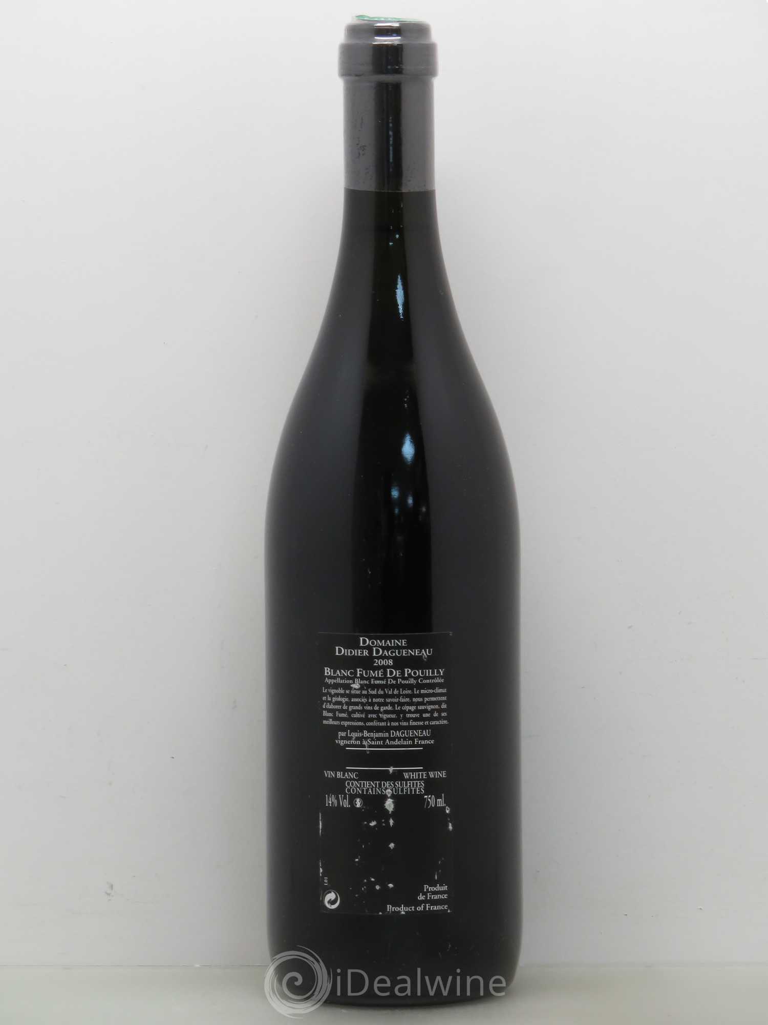 Vin de France (anciennement Pouilly-Fumé) Silex Dagueneau (Domaine Didier - Louis-Benjamin) 2008 - Lot de 1 bouteille - 1