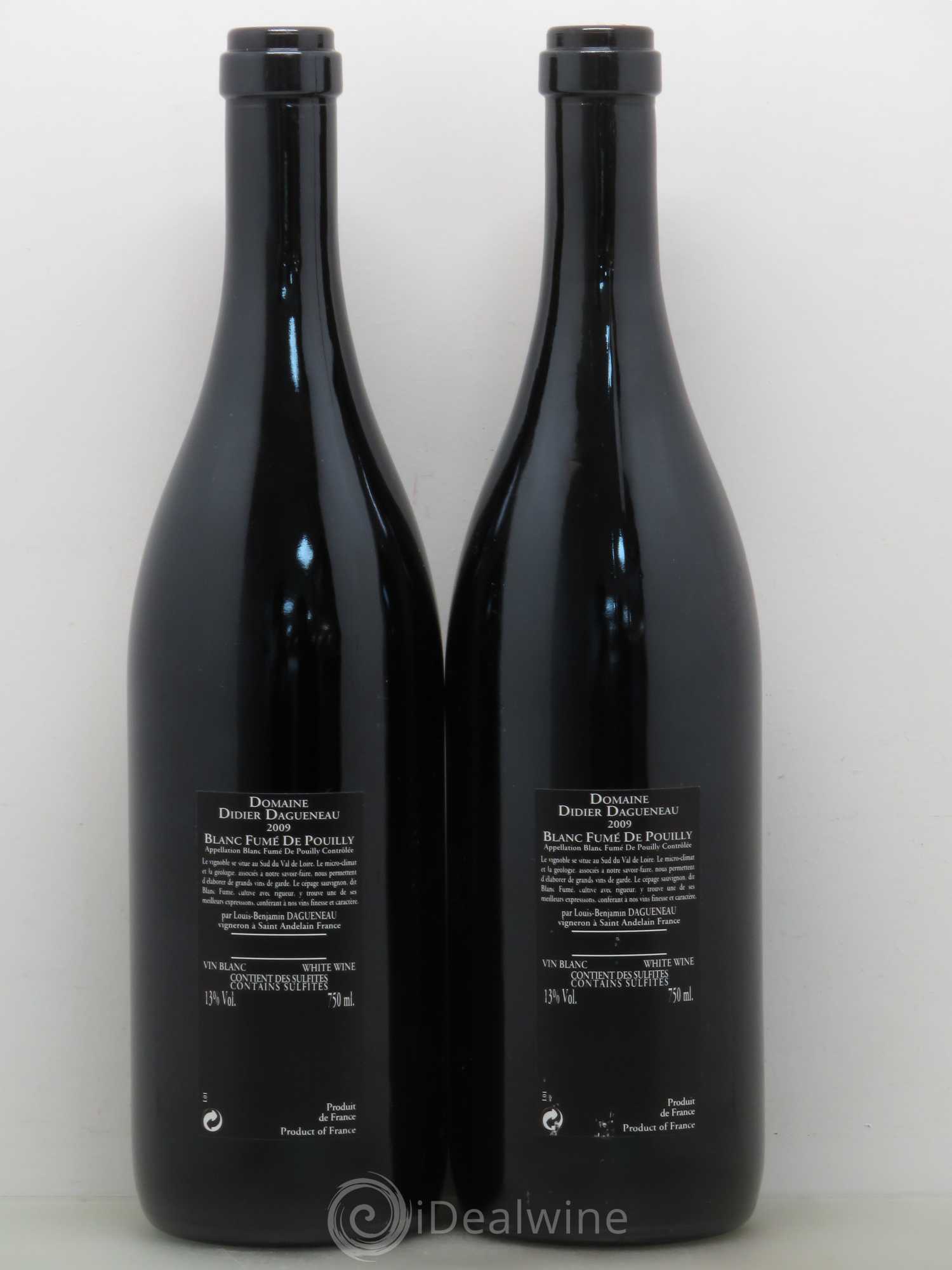 Vin de France (anciennement Pouilly-Fumé) Silex Dagueneau (Domaine Didier - Louis-Benjamin) 2009 - Lot de 2 bouteilles - 1