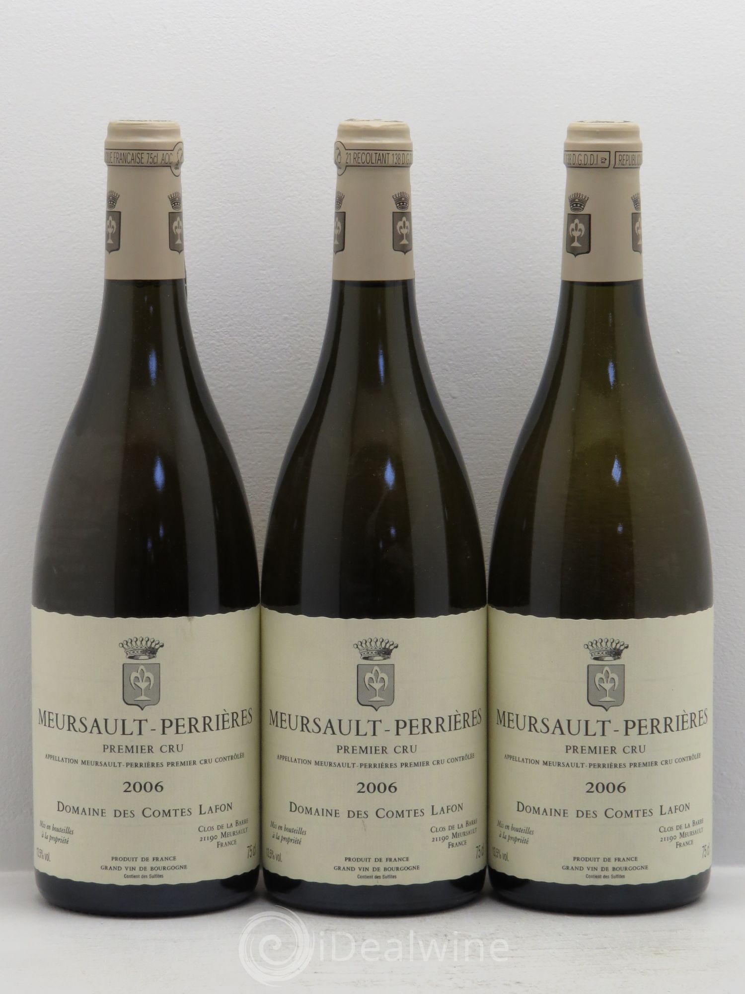 Meursault 1er Cru Perrières Comtes Lafon (Domaine des) 2006 - Lot de 3 bouteilles - 0