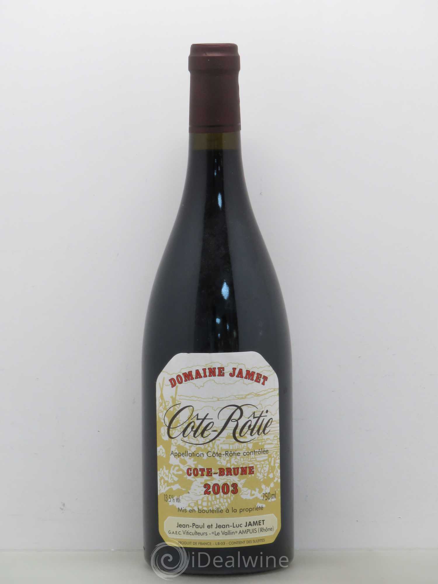 Côte-Rôtie Côte Brune Jamet (Domaine) 2003 - Lot de 1 bouteille - 0