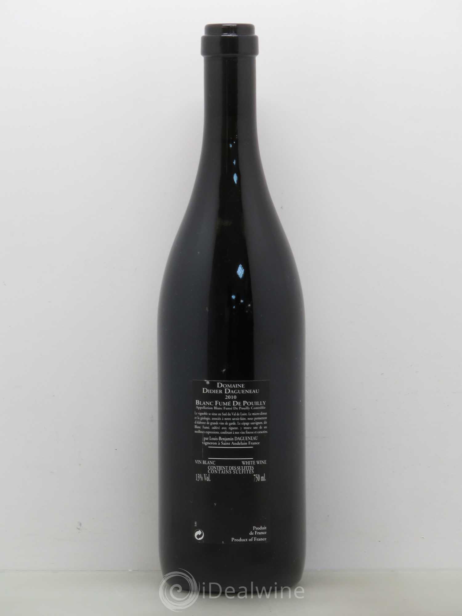 Vin de France (anciennement Pouilly-Fumé) Silex Dagueneau (Domaine Didier - Louis-Benjamin) 2010 - Lot de 1 bouteille - 1
