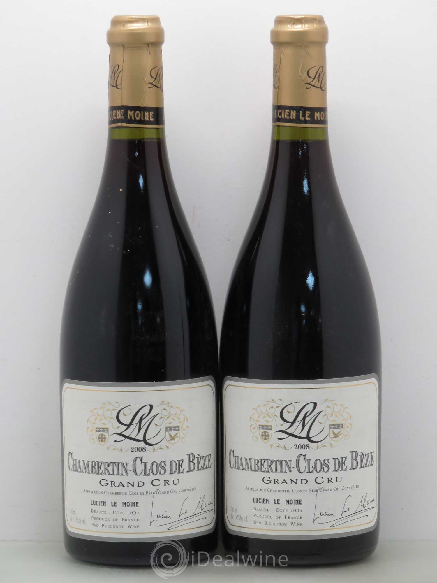 Chambertin Clos de Bèze Grand Cru Lucien Lemoine 2008 - Lot de 2 bouteilles - 0