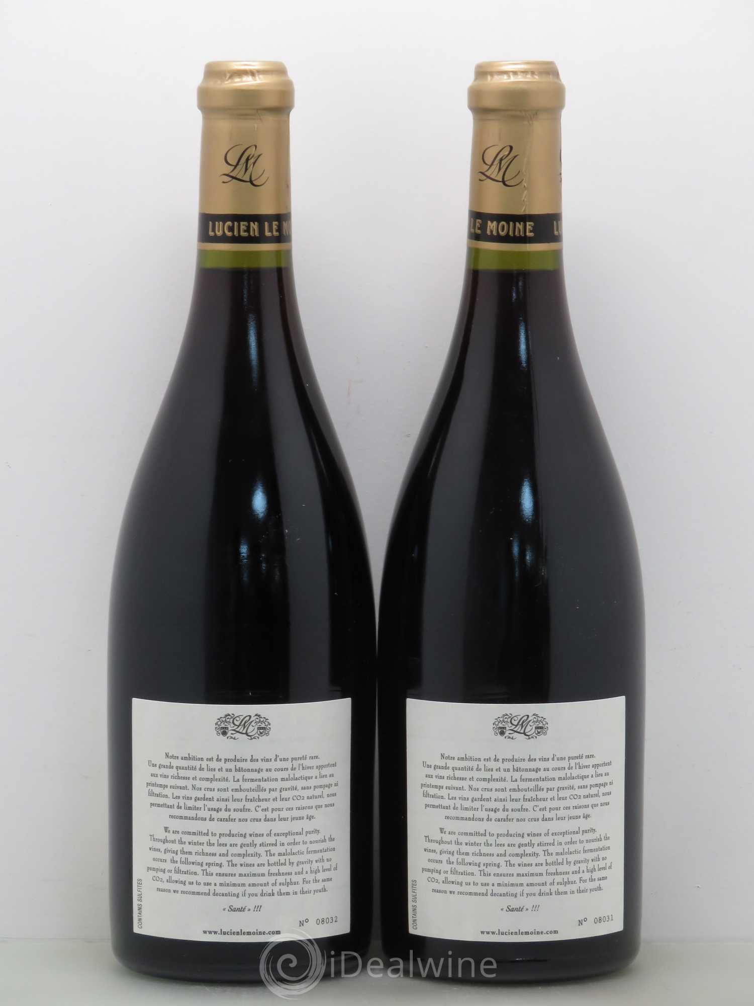 Chambolle-Musigny 1er Cru Les Amoureuses Lucien Lemoine 2008 - Posten von 2 Flaschen - 1