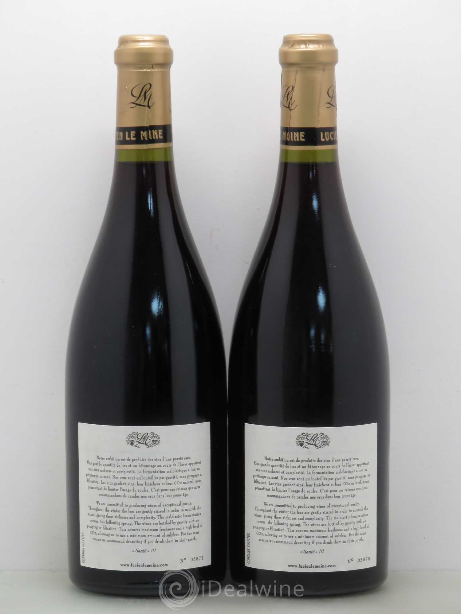 Clos Saint-Denis Grand Cru Lucien Lemoine 2008 - Lot de 2 bouteilles - 1