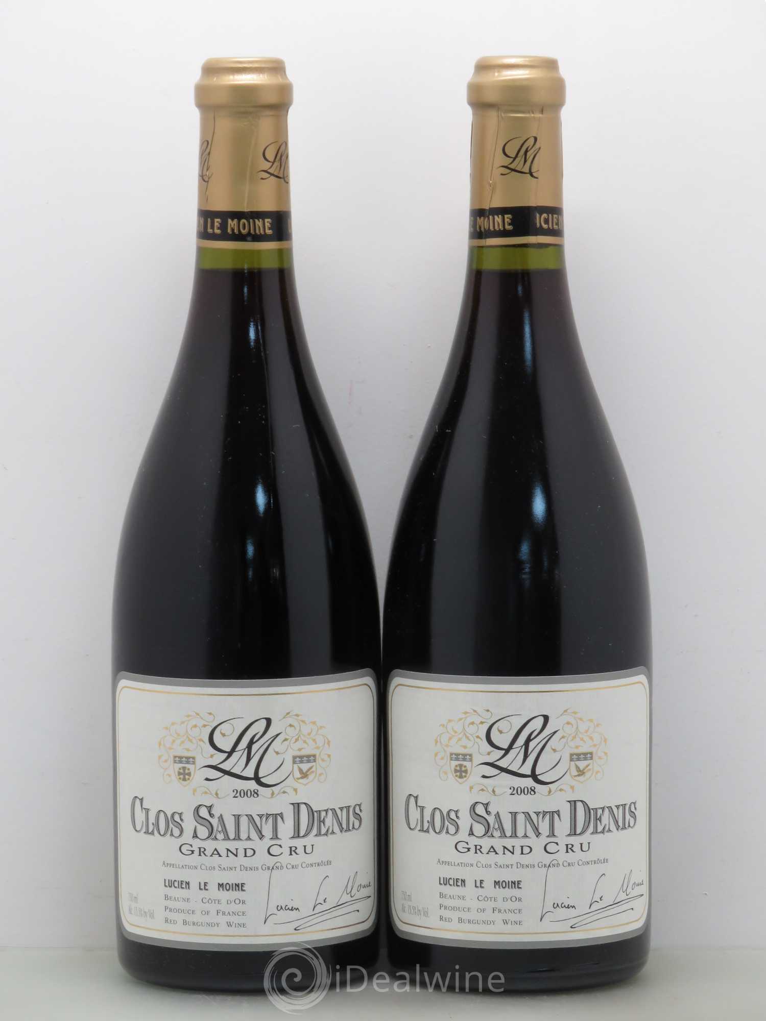 Clos Saint-Denis Grand Cru Lucien Lemoine 2008 - Lot de 2 bouteilles - 0
