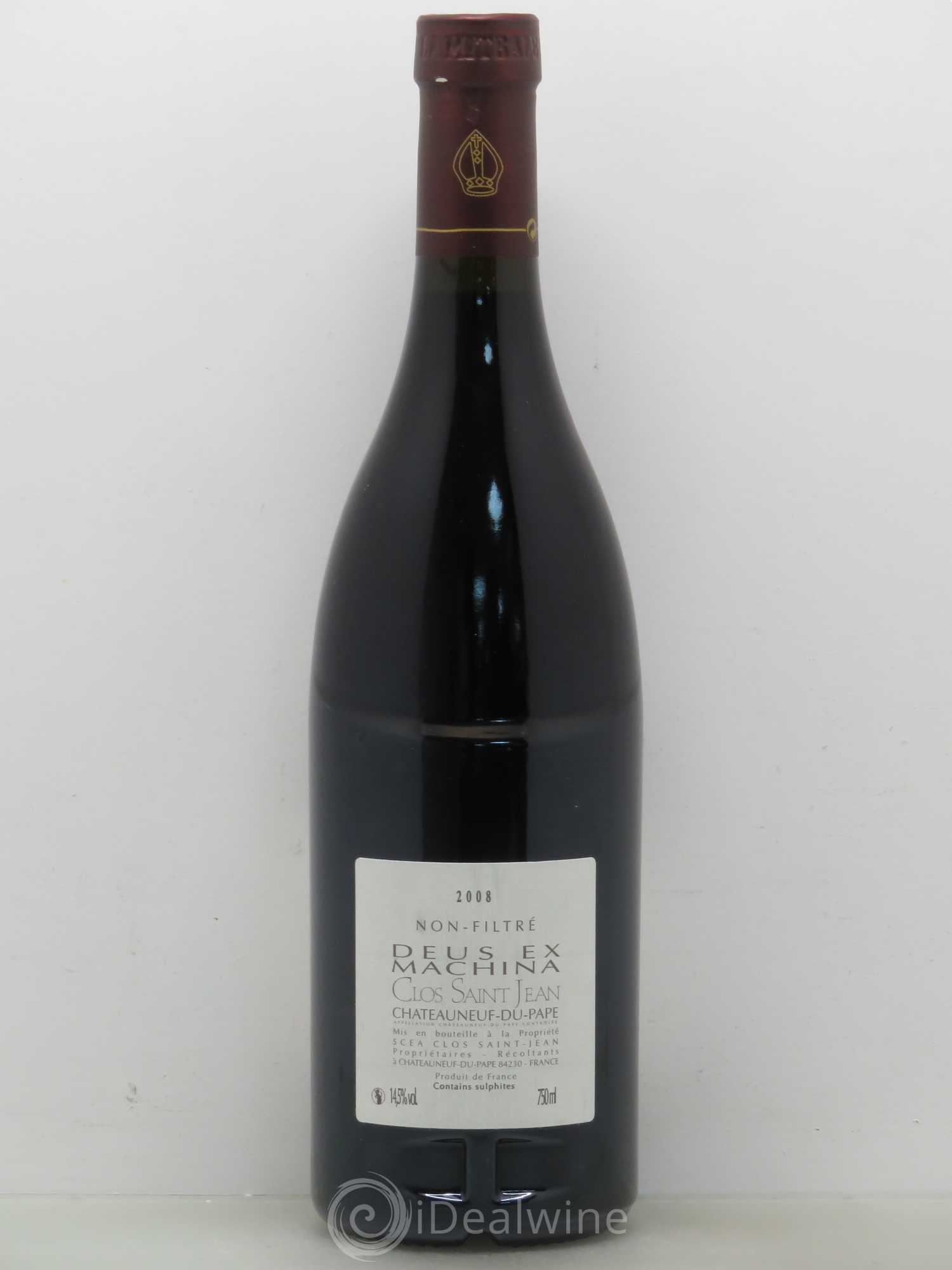 Châteauneuf-du-Pape Clos Saint-Jean Deus Ex Machina Pascal et Vincent Maurel 2008 - Lot de 1 bouteille - 1