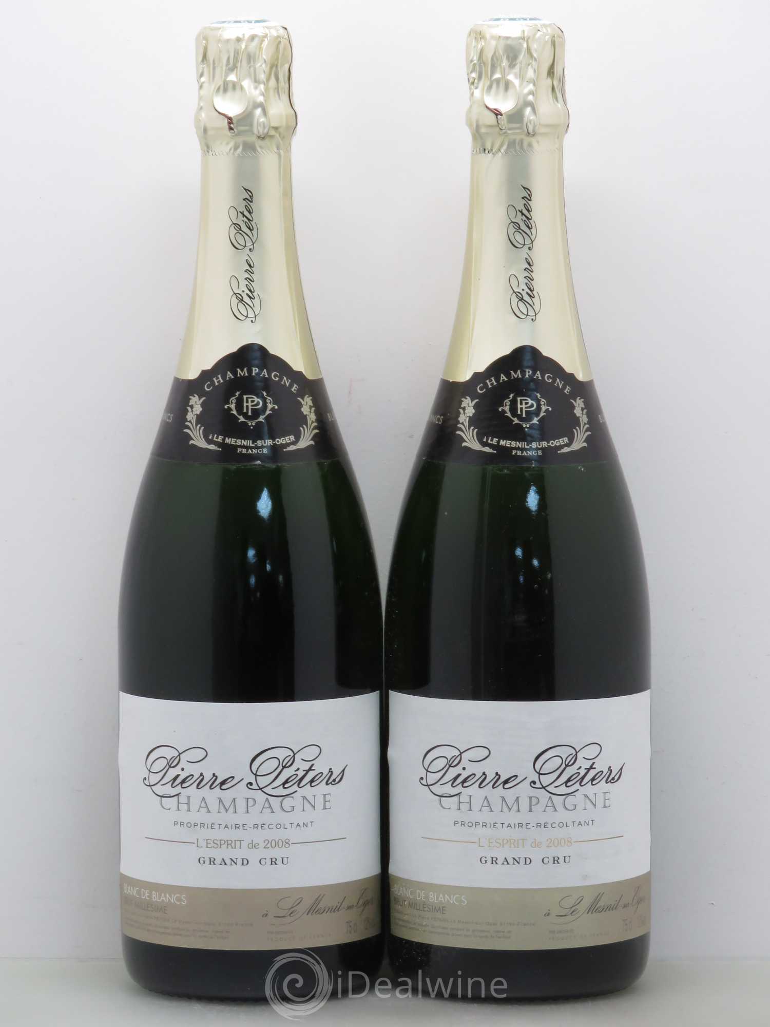 Champagne L'esprit Grand Cru Blanc de Blancs Pierre Peters 2008 - Posten von 2 Flaschen - 0