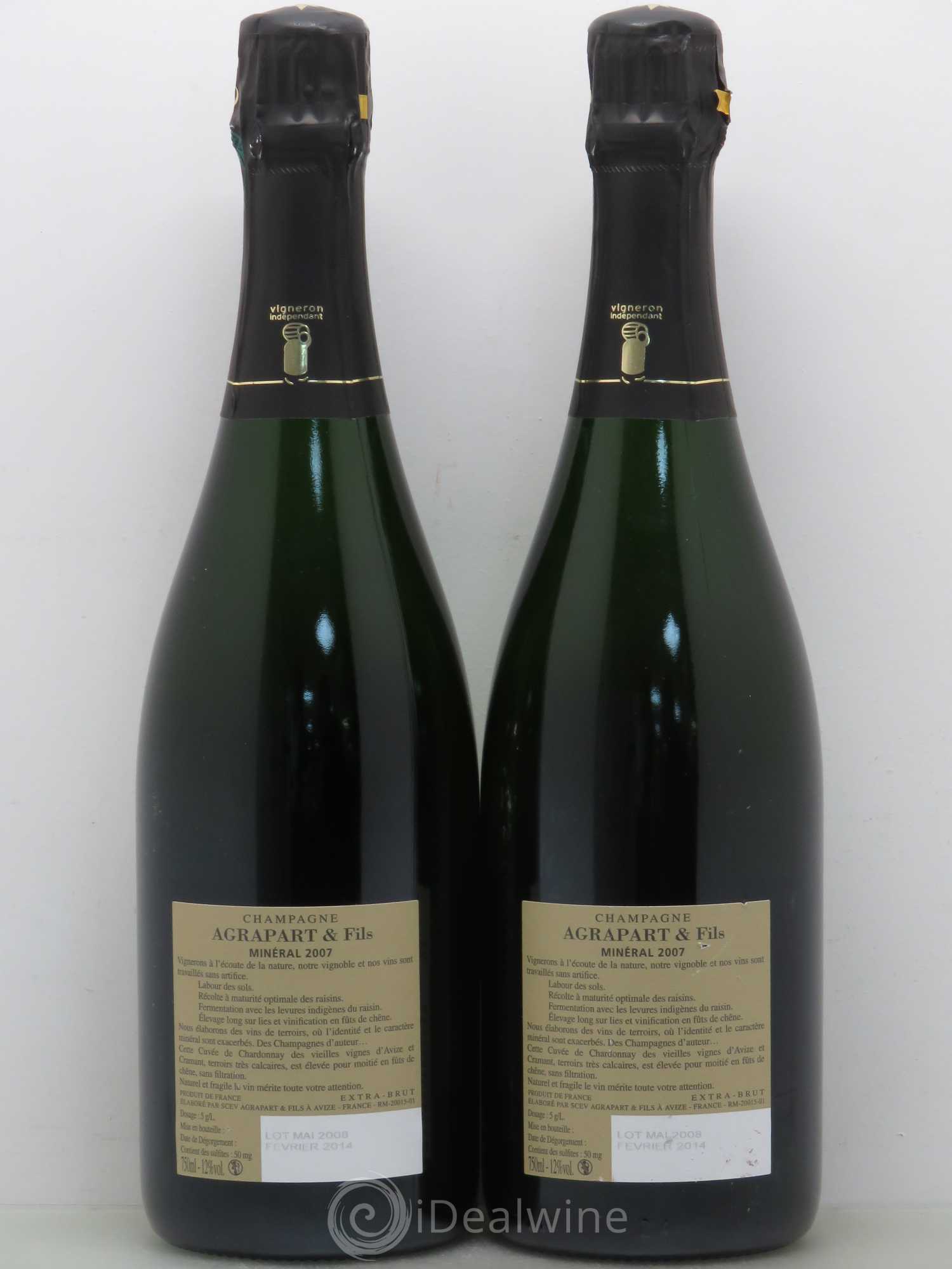 Minéral Blanc de Blancs Extra-Brut Agrapart & Fils Grand Cru 2007 - Lot de 2 bouteilles - 1
