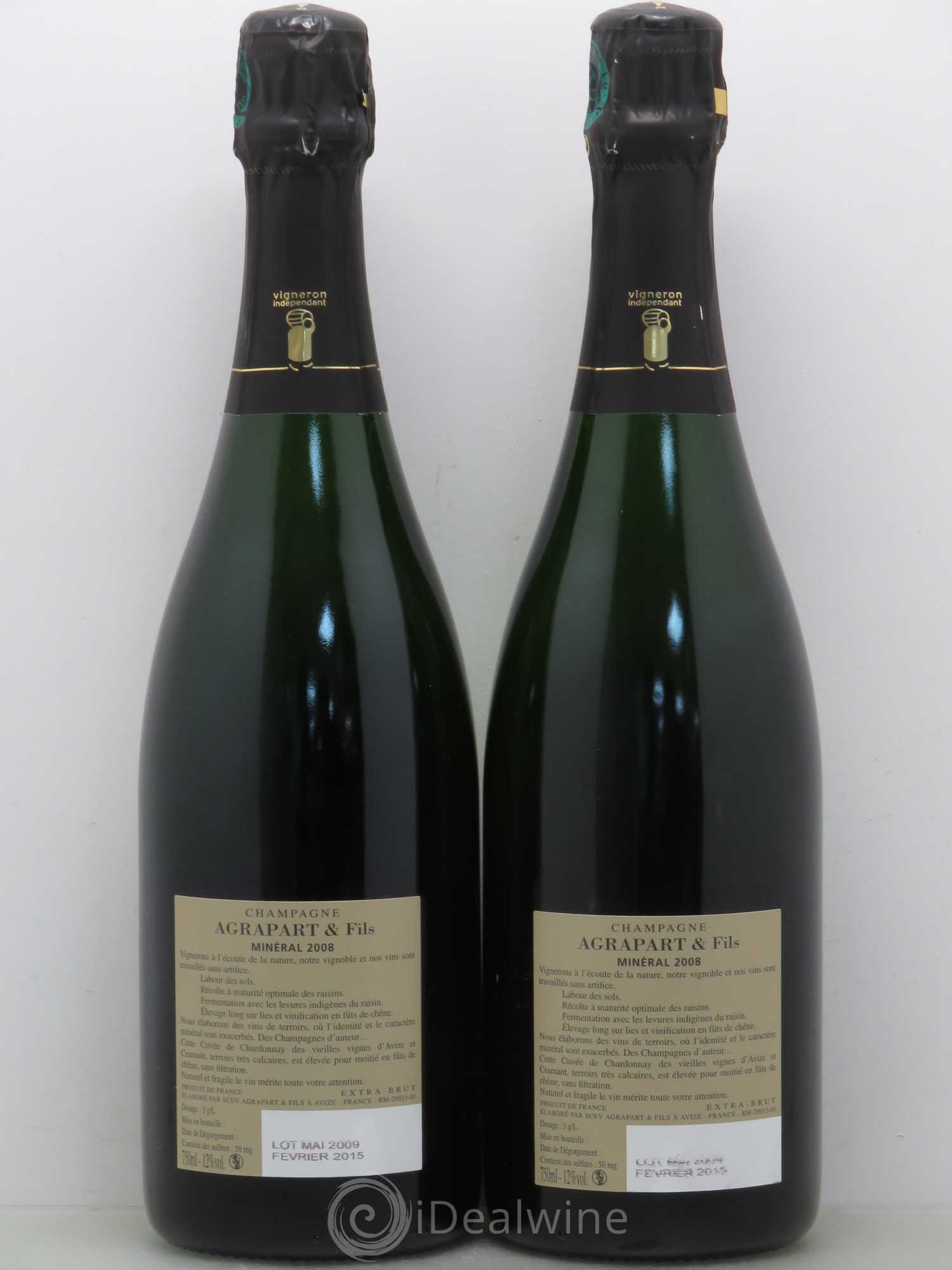 Minéral Blanc de Blancs Extra-Brut Agrapart & Fils Grand Cru 2008 - Lot de 2 bouteilles - 1