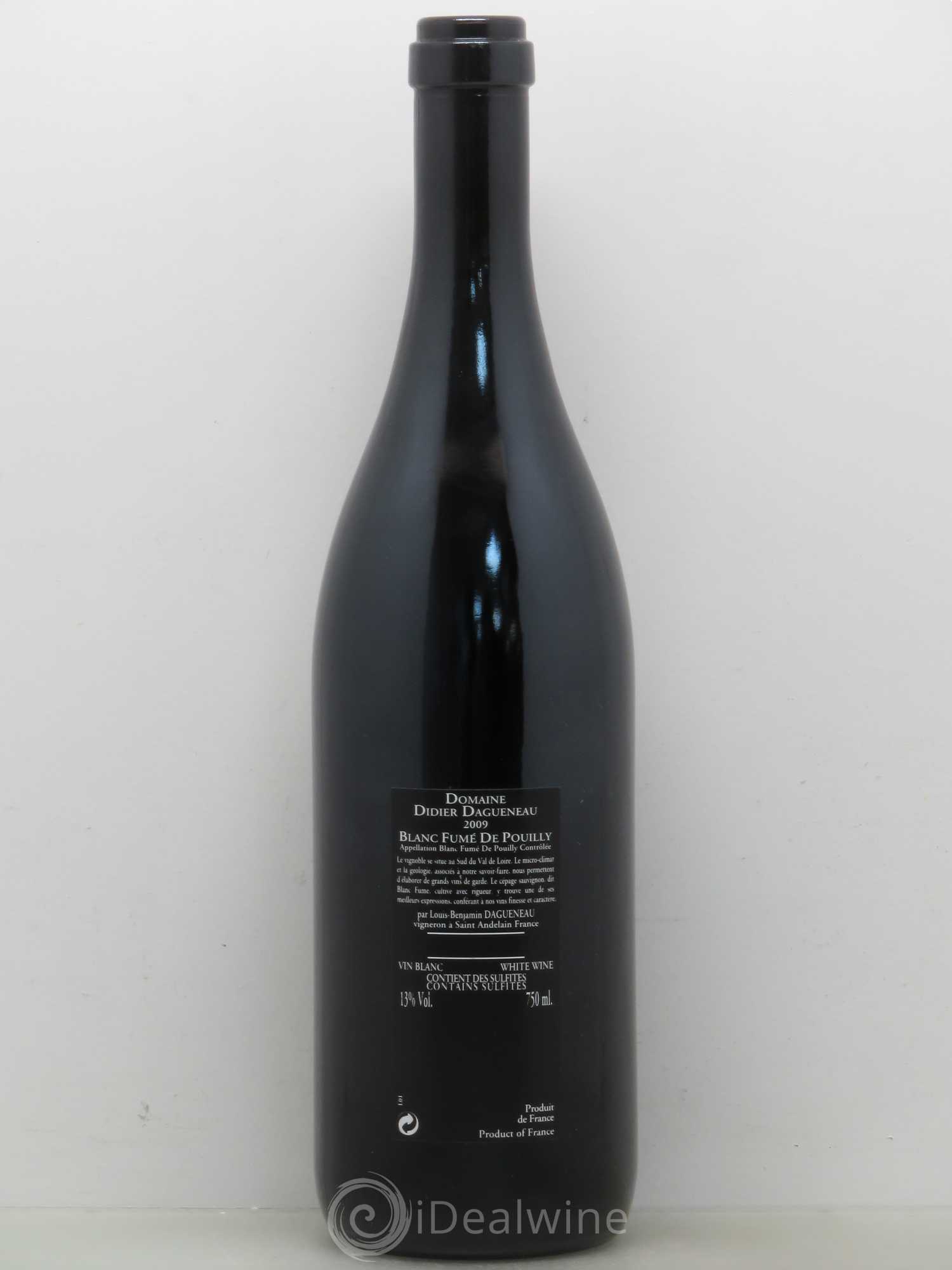 Vin de France (anciennement Pouilly-Fumé) Silex Dagueneau (Domaine Didier - Louis-Benjamin) 2009 - Lot de 1 bouteille - 1