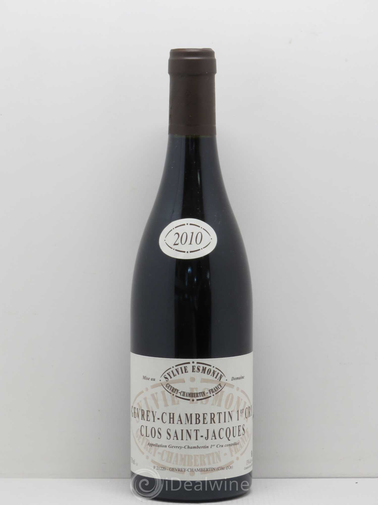 Gevrey-Chambertin 1er Cru Clos Saint Jacques Sylvie Esmonin 2010 - Lot de 1 bouteille - 0
