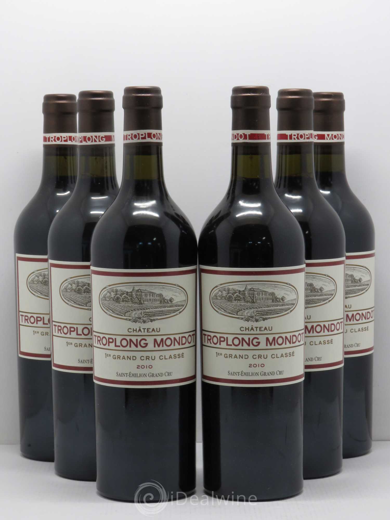 Château Troplong Mondot 1er Grand Cru Classé B 2010 - Lot de 6 bouteilles - 0