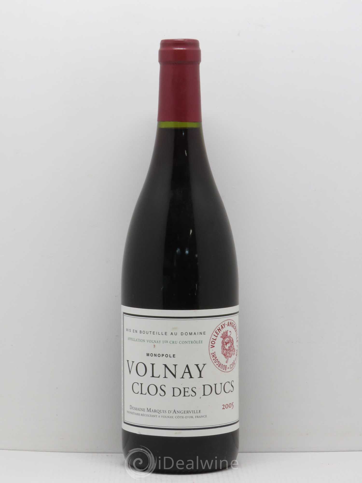 Volnay 1er Cru Clos des Ducs Marquis d'Angerville (Domaine) 2005 - Lot de 1 bouteille - 0
