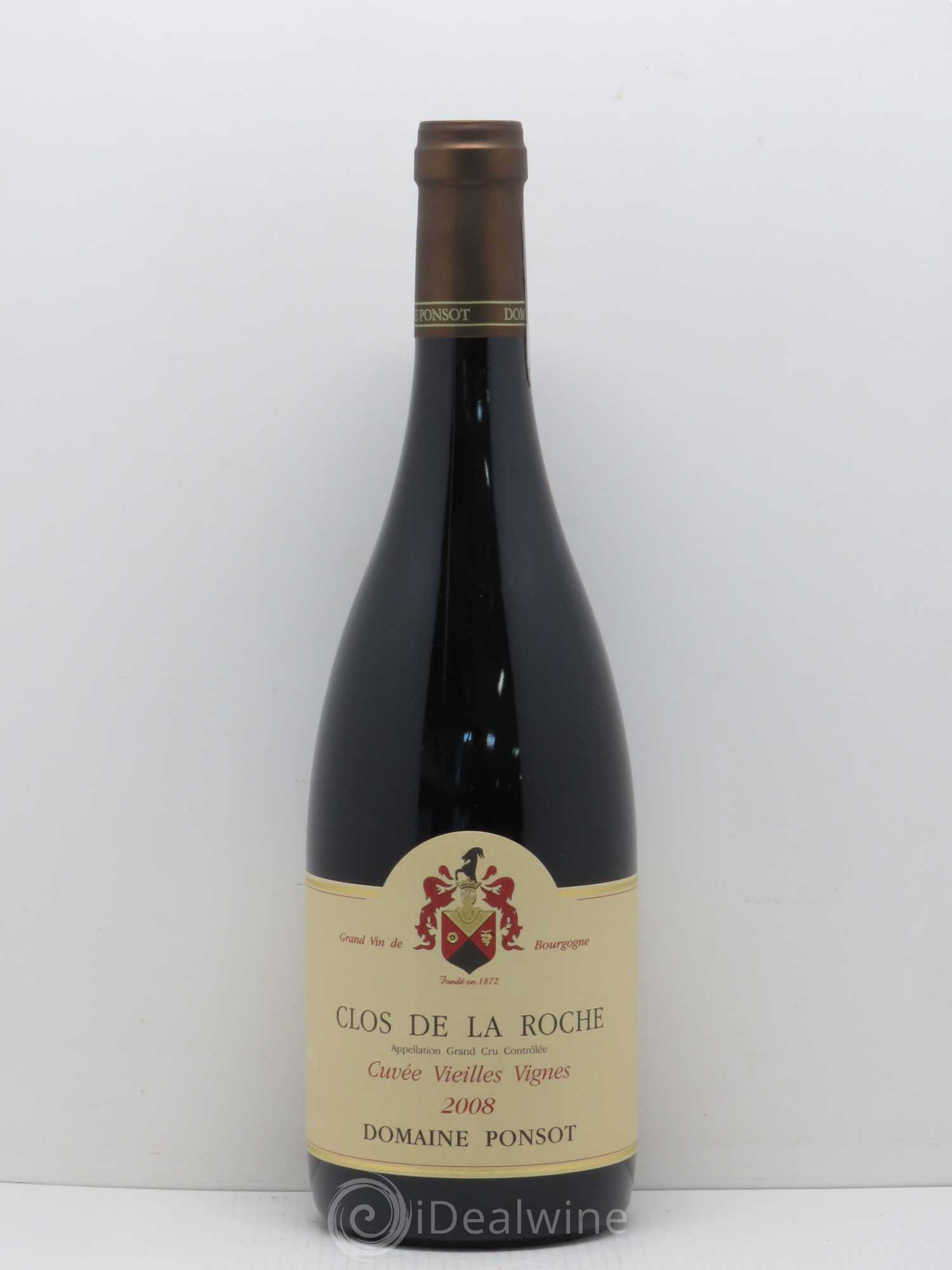 Clos de la Roche Grand Cru Vieilles Vignes Ponsot (Domaine) 2008 - Lot de 1 bouteille - 0