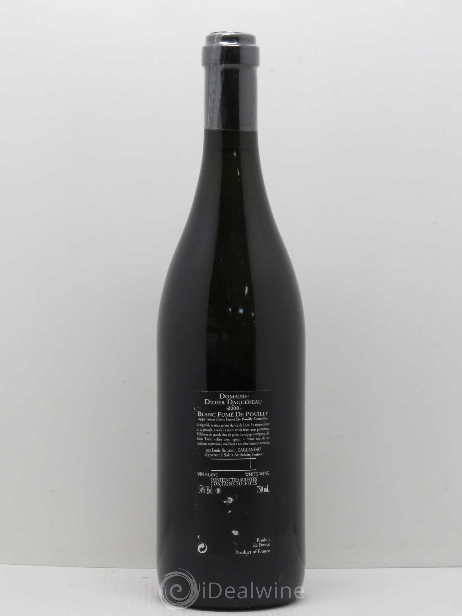 Vin de France (anciennement Pouilly-Fumé) Silex Dagueneau (Domaine Didier - Louis-Benjamin)  (sans prix de réserve) 2008 - Lot de 1 bouteille - 1